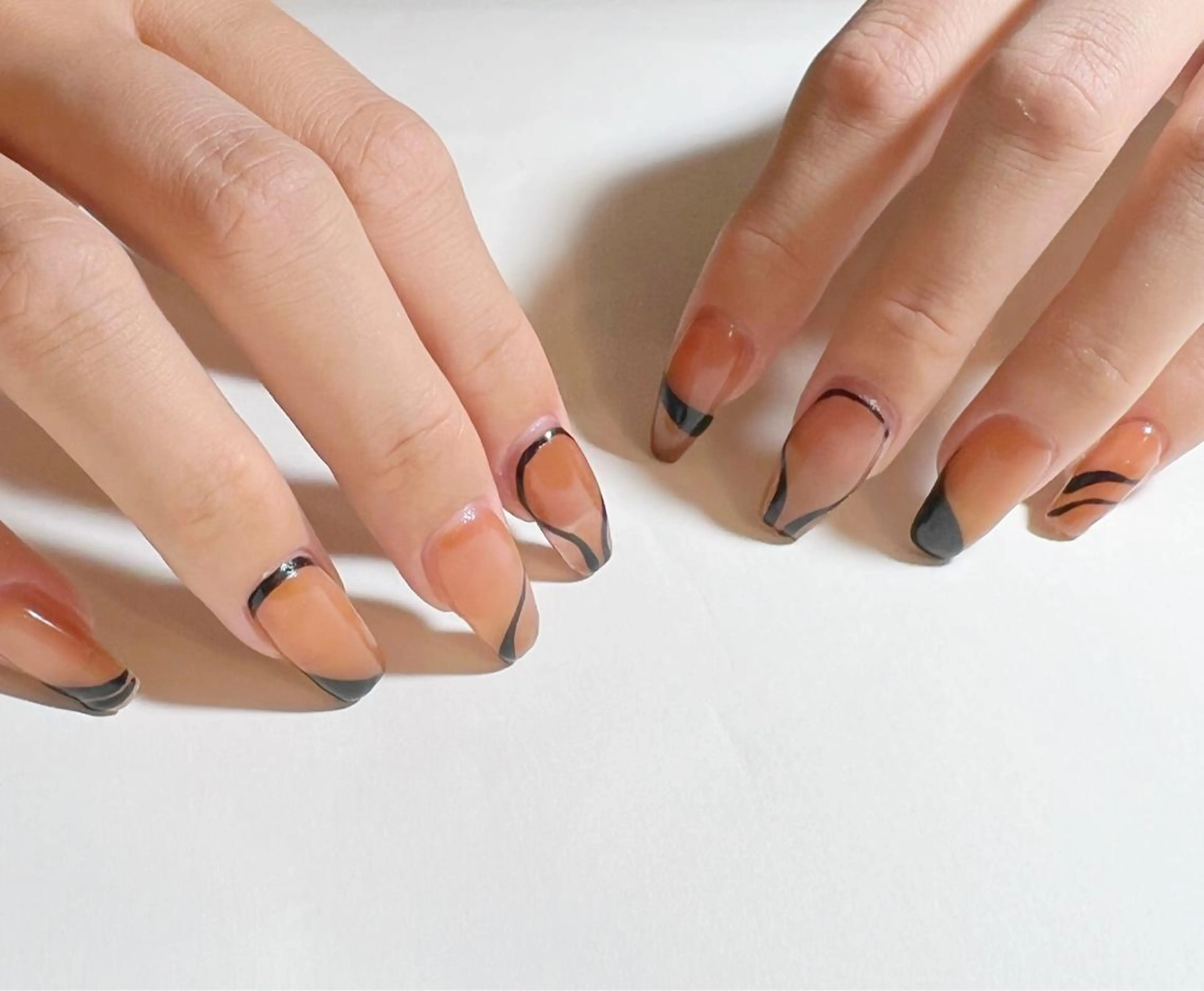 ネイル ブラウン ハンドネイル private salon mieのネイルデザイン