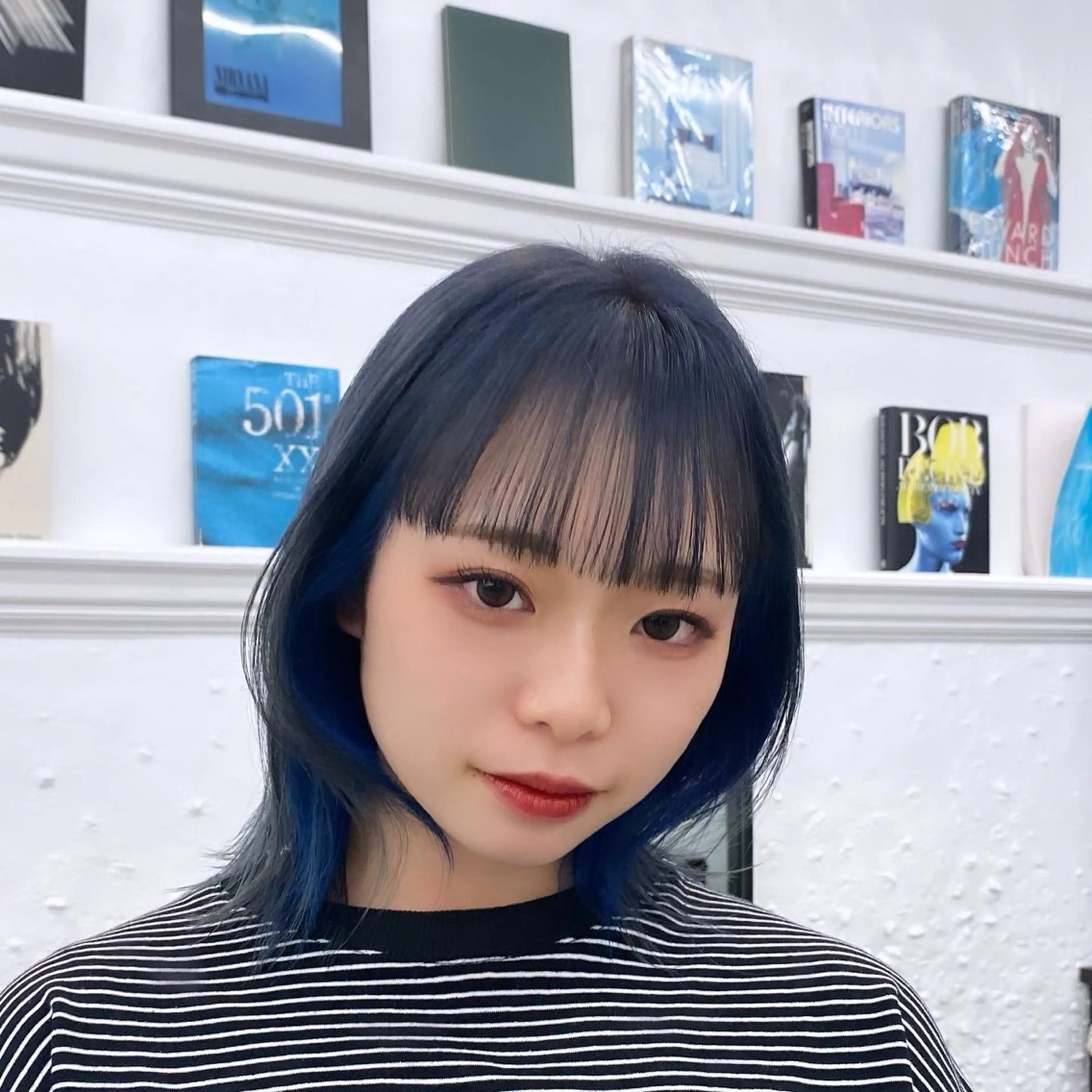 ミディアム カラー ヘアカラー トリートメント レイヤー/ボブ/透明 感カラー/nayuのヘアスタイル