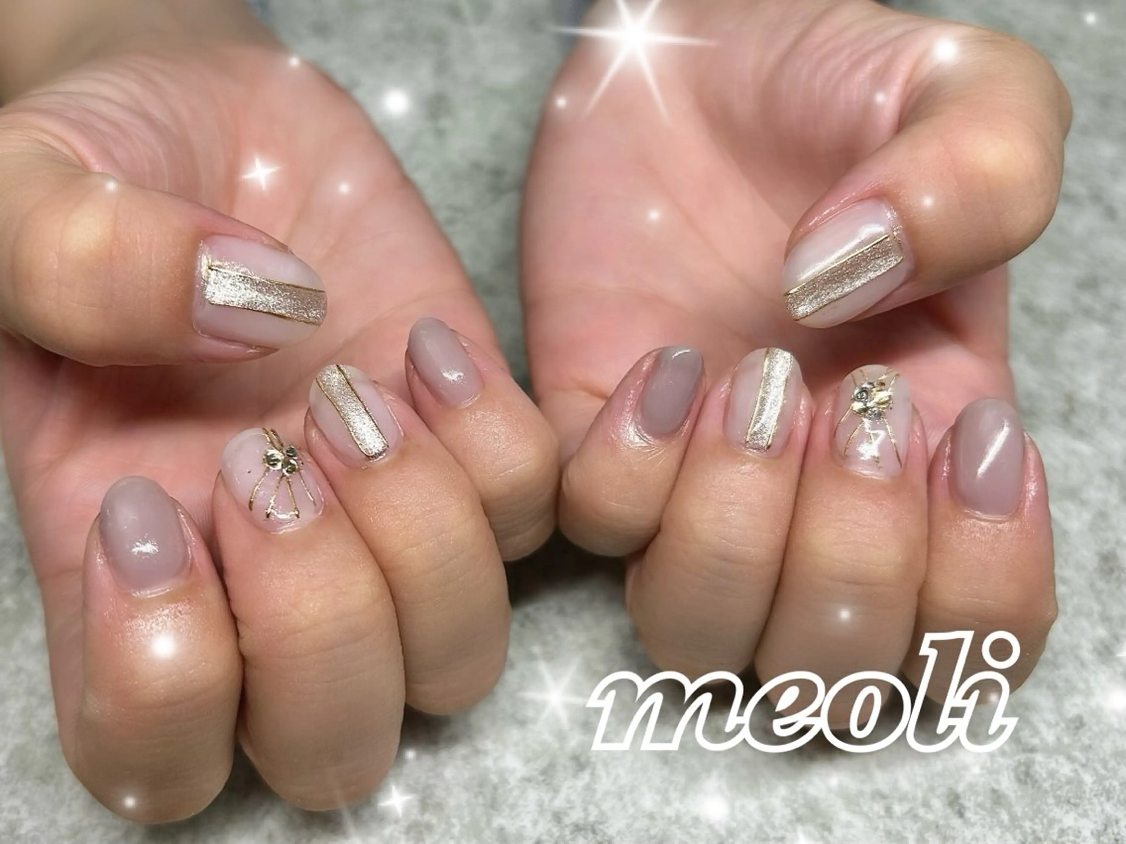ネイル マグネットネイル ミラーネイル ワンカラーネイル ハンドネイル nail salon meoli アヤのネイルデザイン