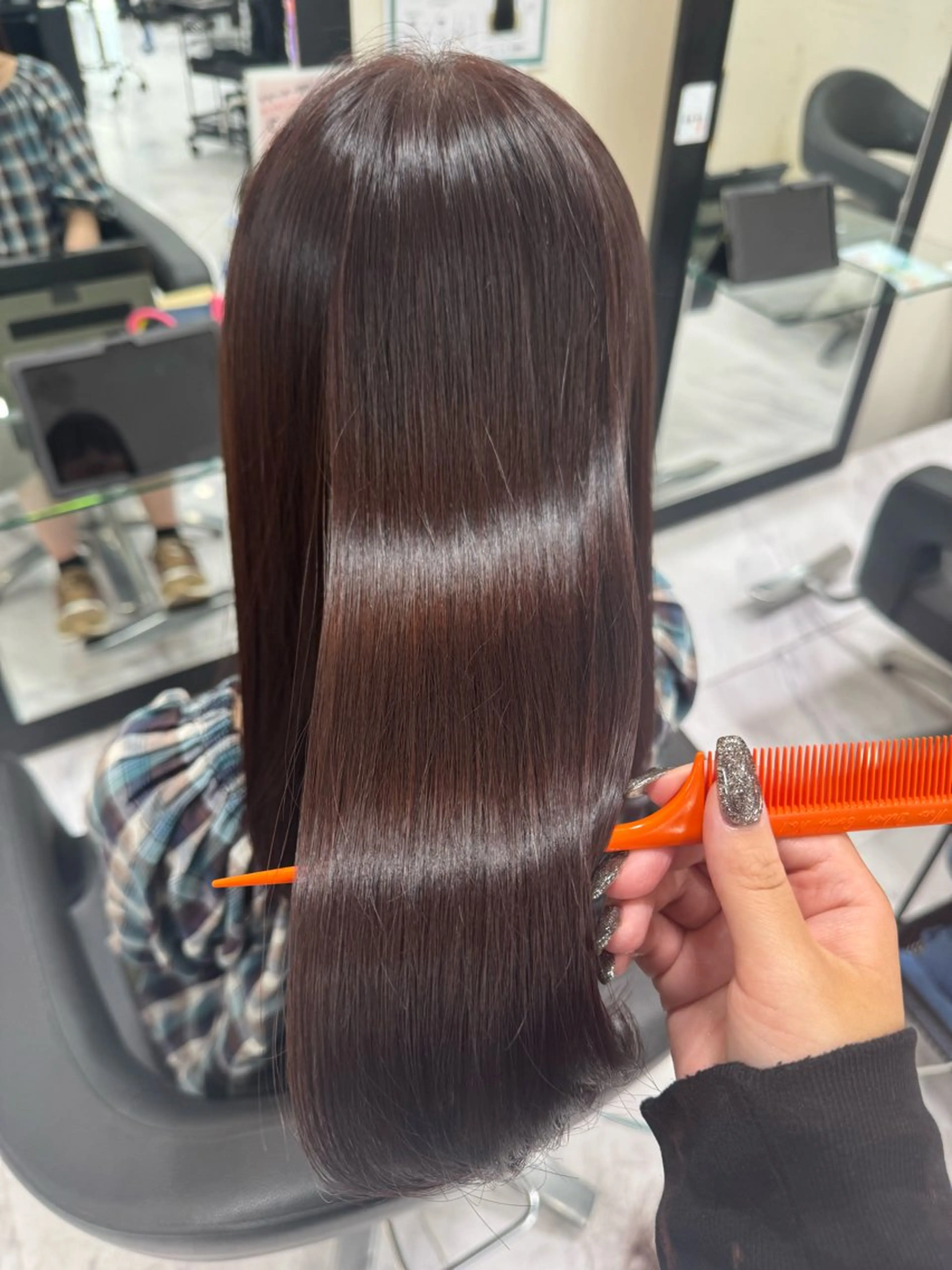 セミロング カラー 髪質改善 カット ヘアカラー トリートメント 🐥くまがい💛 ダブルカラー／パーマのヘアスタイル