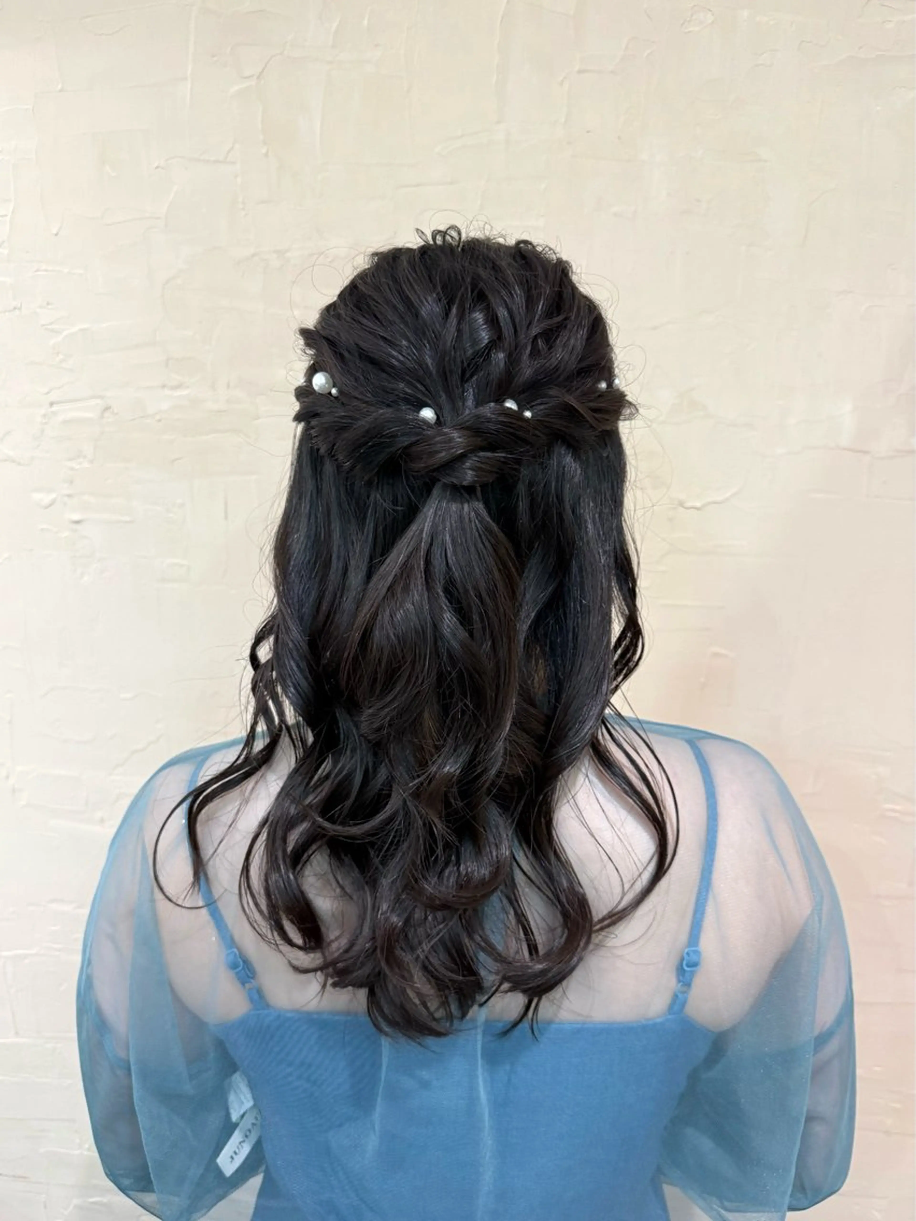 セミロング ヘアアレンジ ハーフアップ ヘアセット まとまるボブ🌼 アレンジ🌼鴨下穂香のヘアスタイル