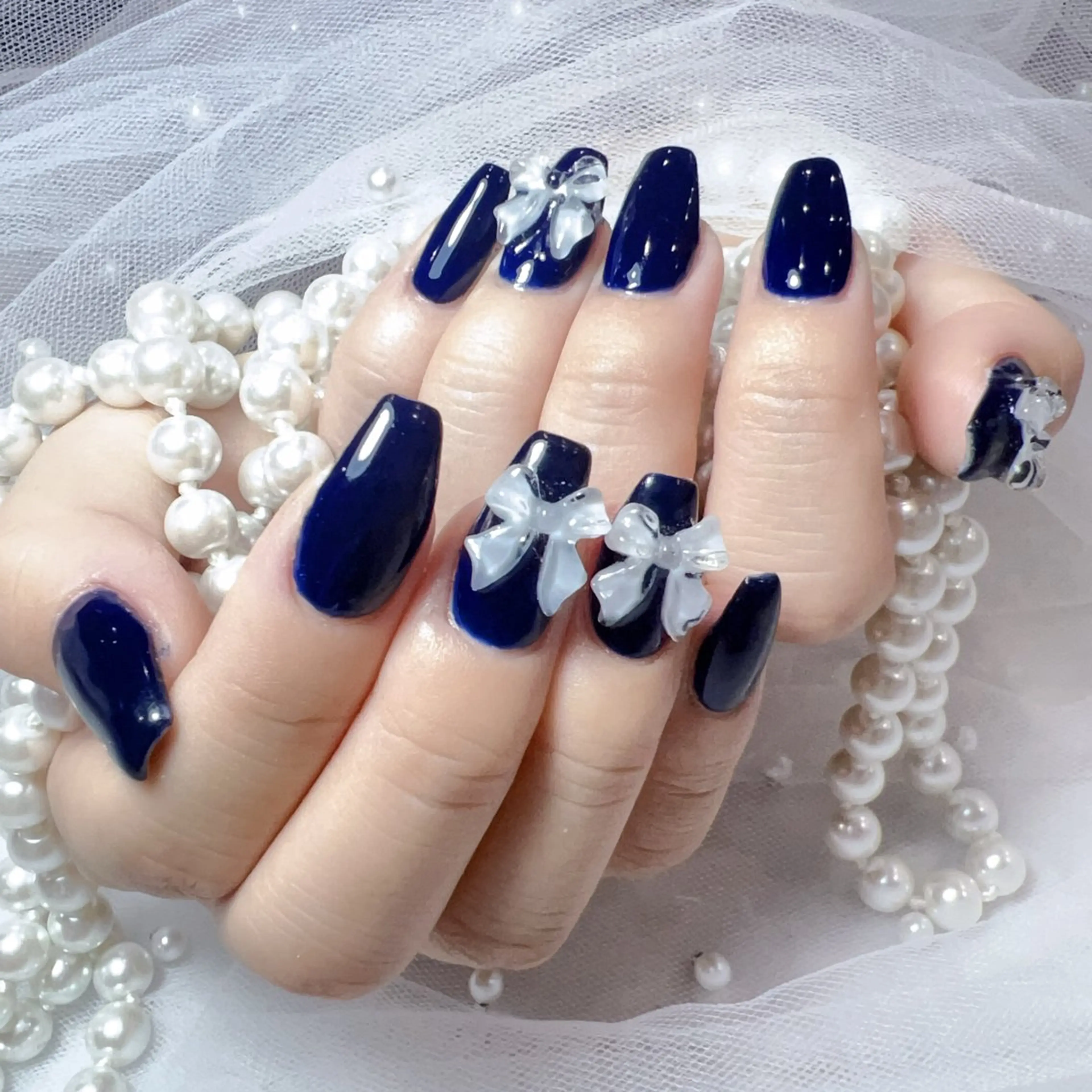 ネイル アートネイル フラッシュネイル フレンチネイル ジェルネイル ガラスフレンチ ハンドネイル You&Me Yukiのネイルデザイン