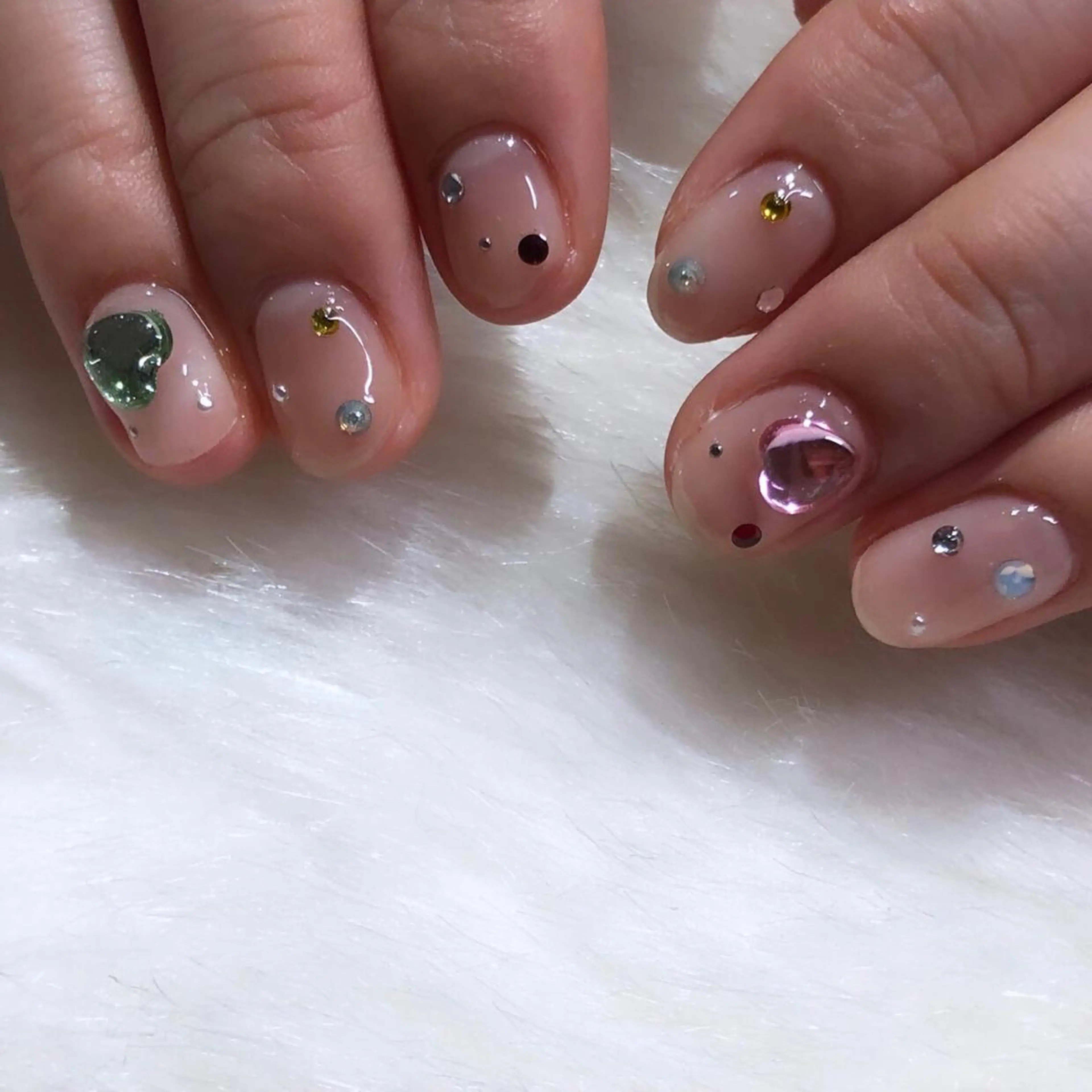 ネイル キラキラネイル ショートネイル ハンドネイル フットネイル ハンドケア Nes.Nail所属・Miyagi Asamiのネイルデザイン