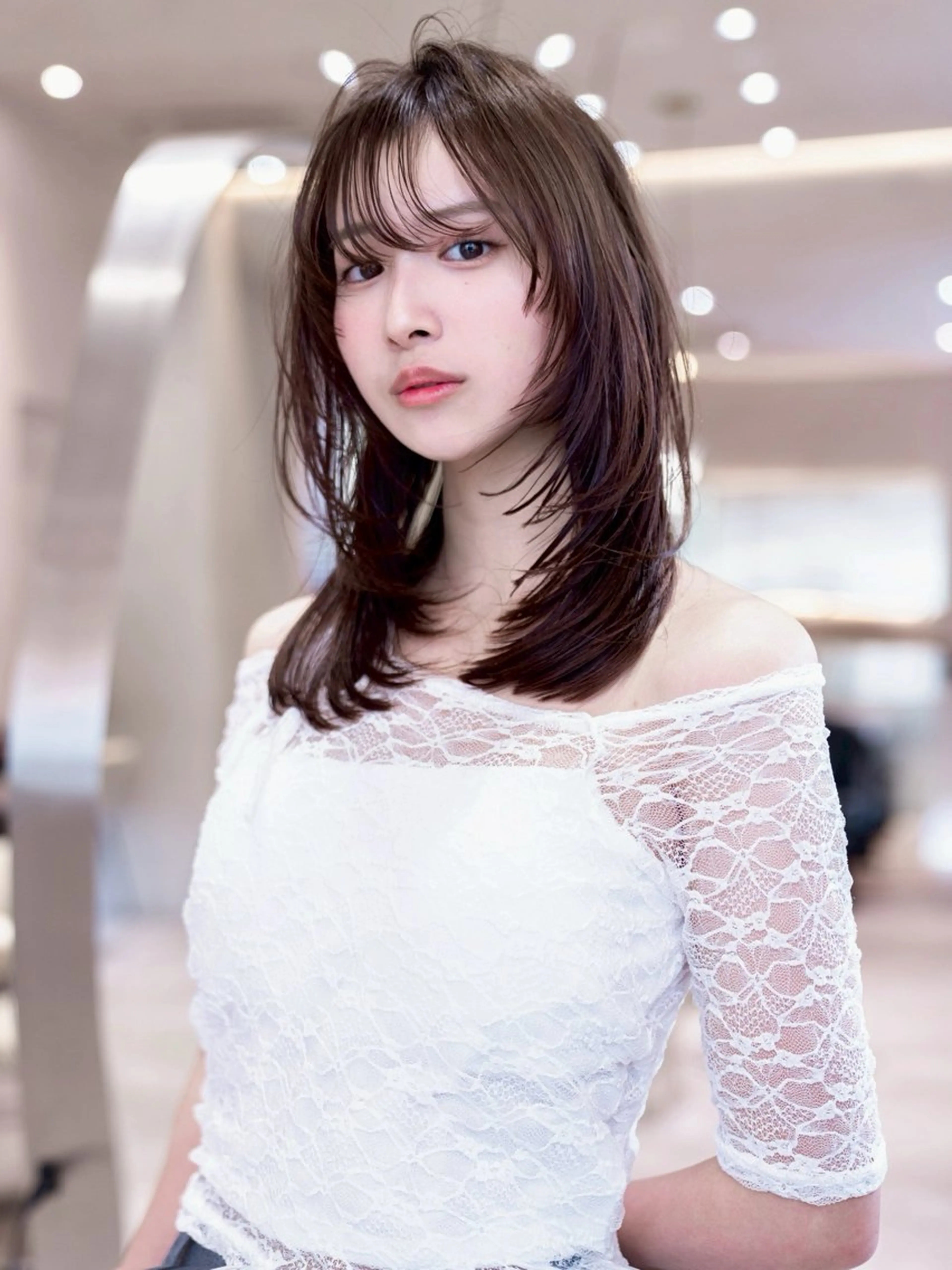 セミロング カラー カット ヘアカラー 立川/ブリーチ/ 髪質改善/西川翔真のヘアスタイル