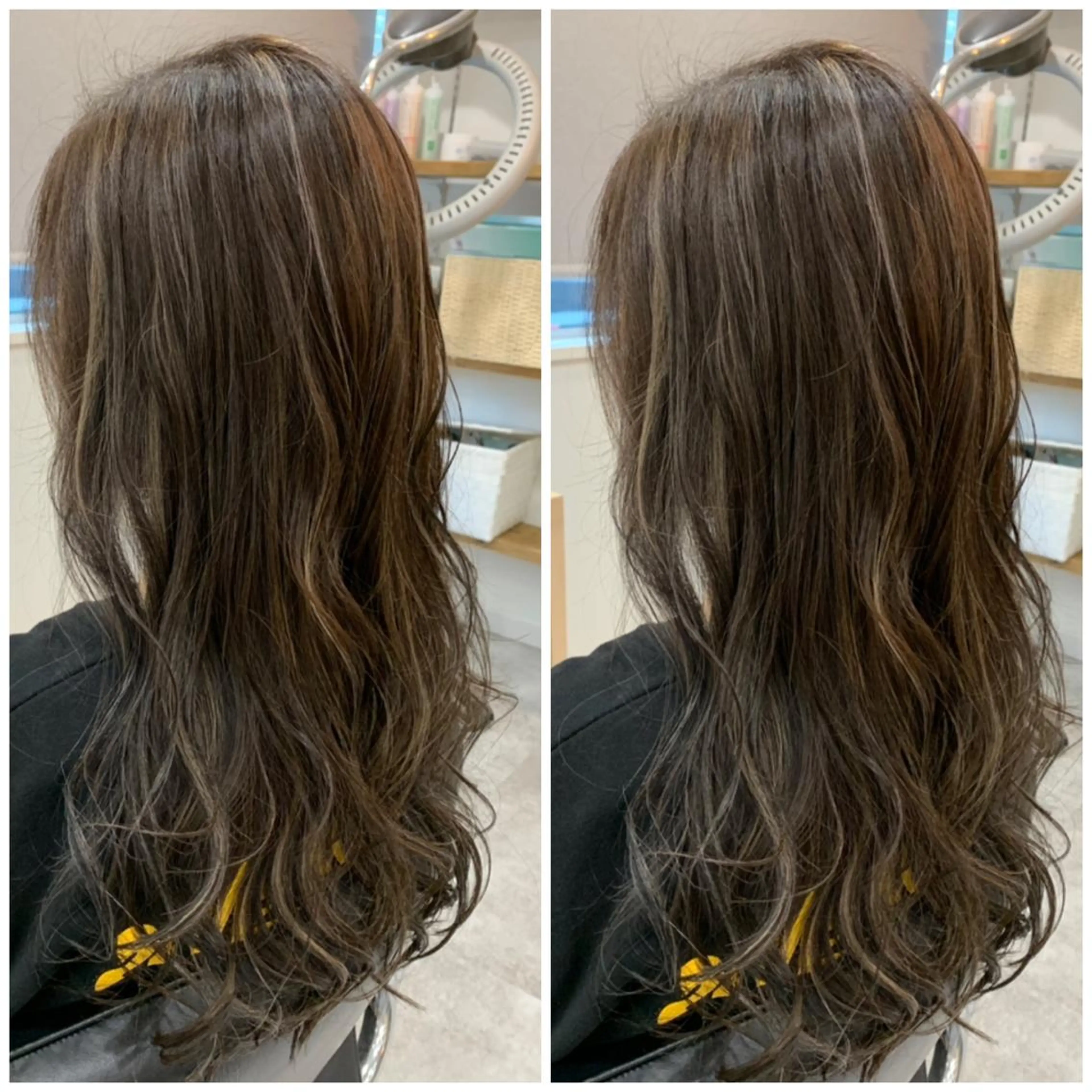 ロング カラー ヘアカラー トリートメント 髪質改善🩵艶髪 ストレート🩵山口のヘアスタイル