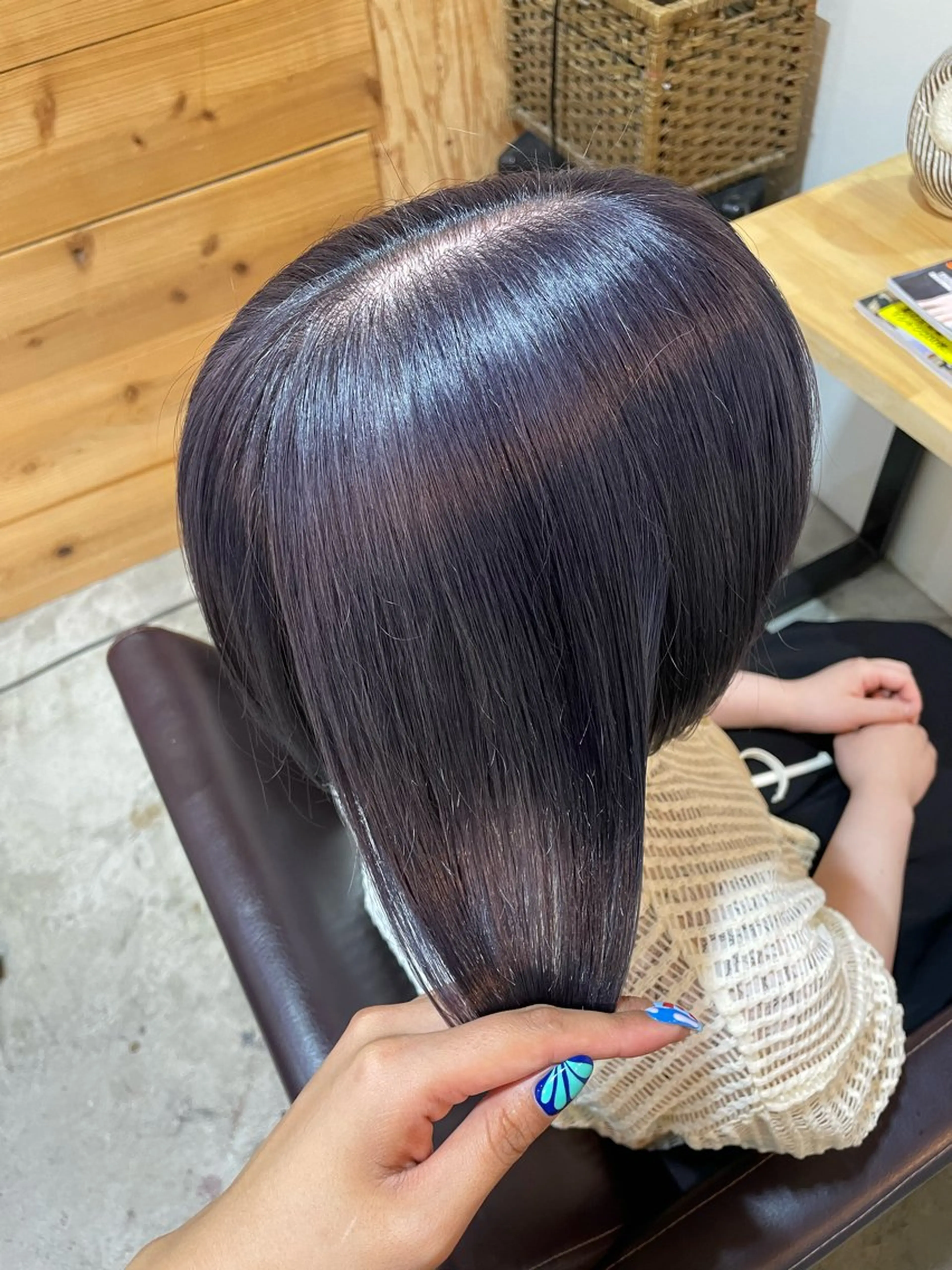 ショート カラー ブリーチ ブルーカラー ブルーラベンダー ラベンダーカラー 艶カラー/ハイトーン Anjuのヘアスタイル