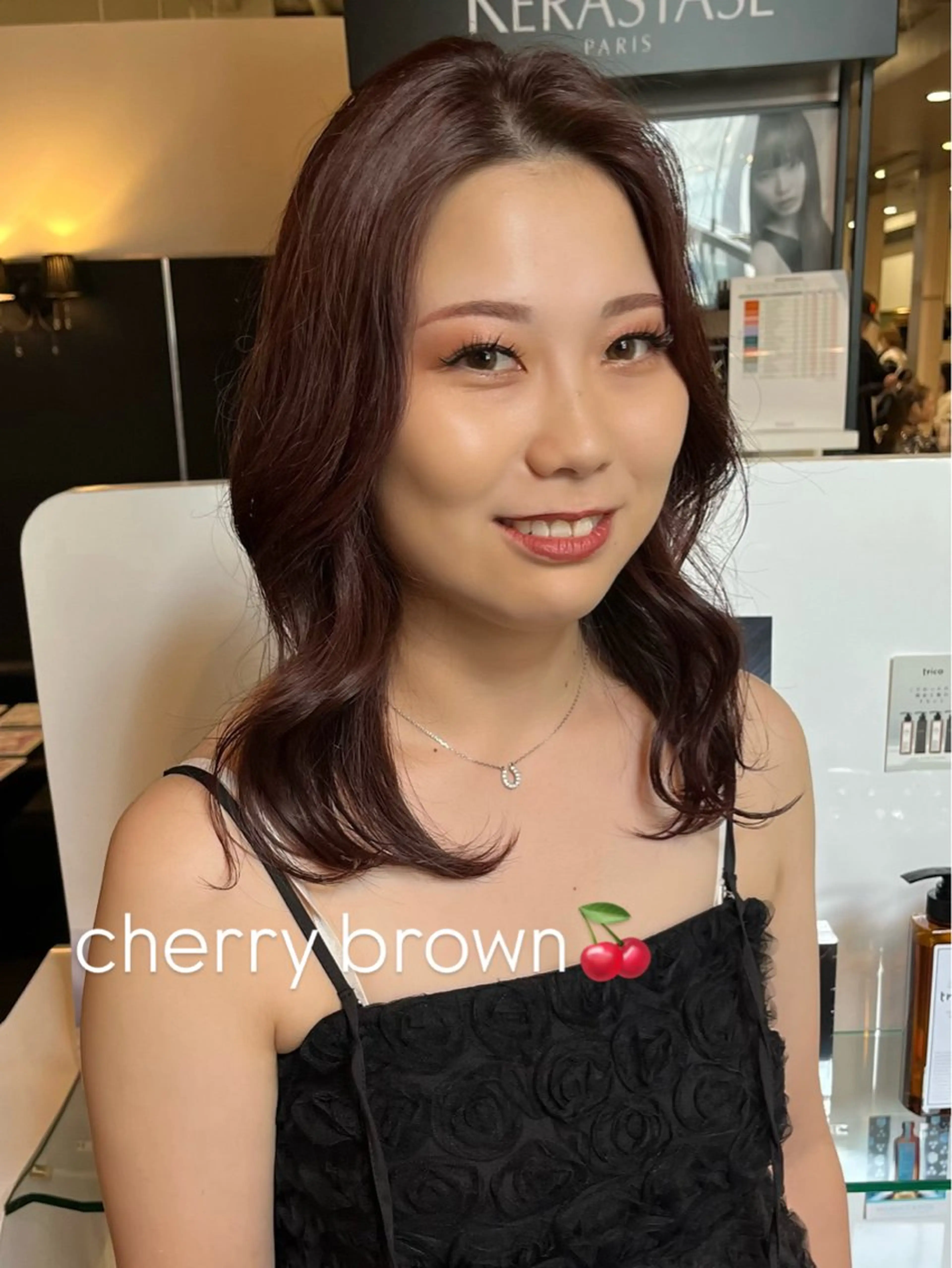 ミディアム カラー ブラウンカラー レイヤーカット trico心斎橋 ナツミのヘアスタイル