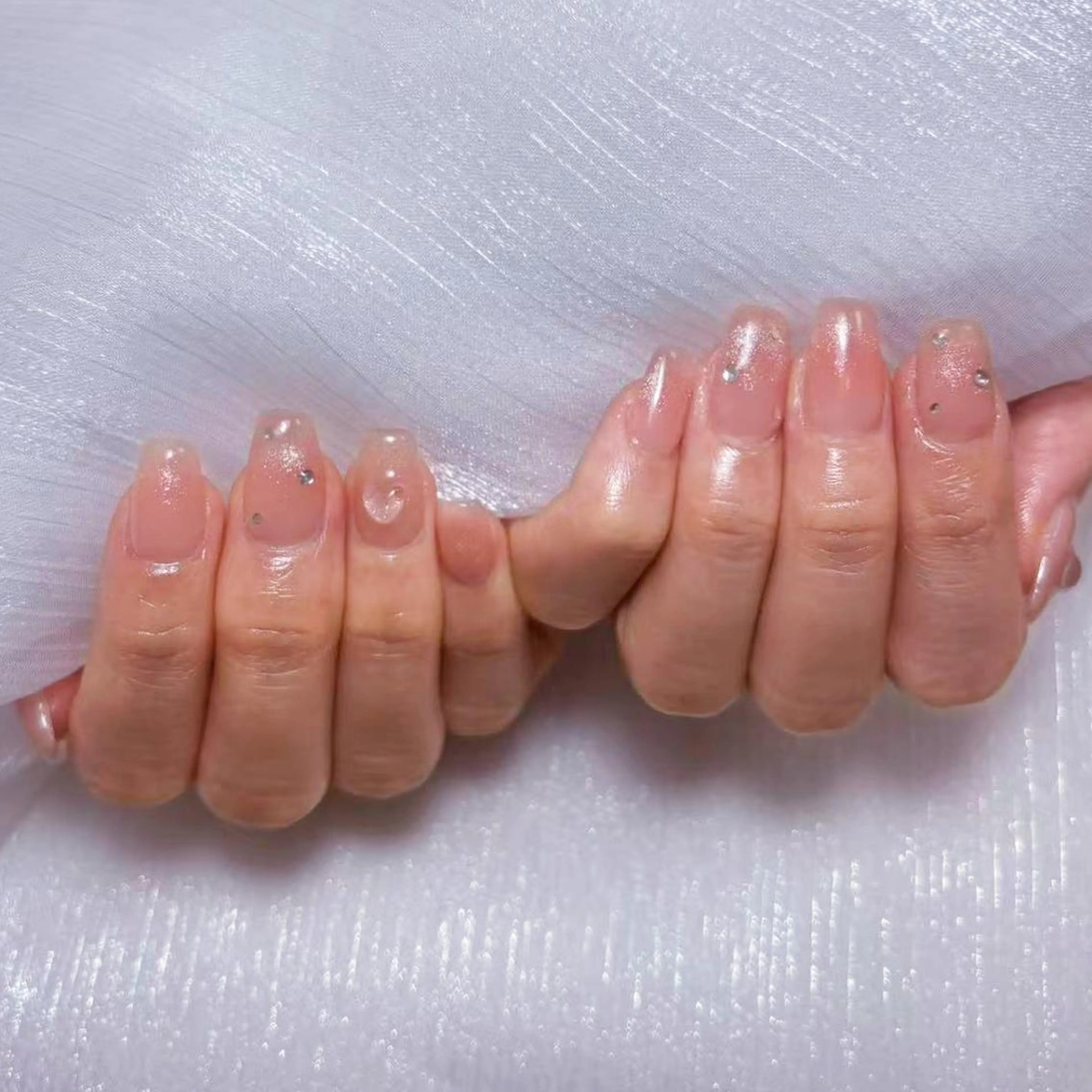 ネイル アートネイル オーロラネイル ガーリー キラキラネイル 韓国ネイル ハンドネイル DIANMOND NAIL🌸のネイルデザイン