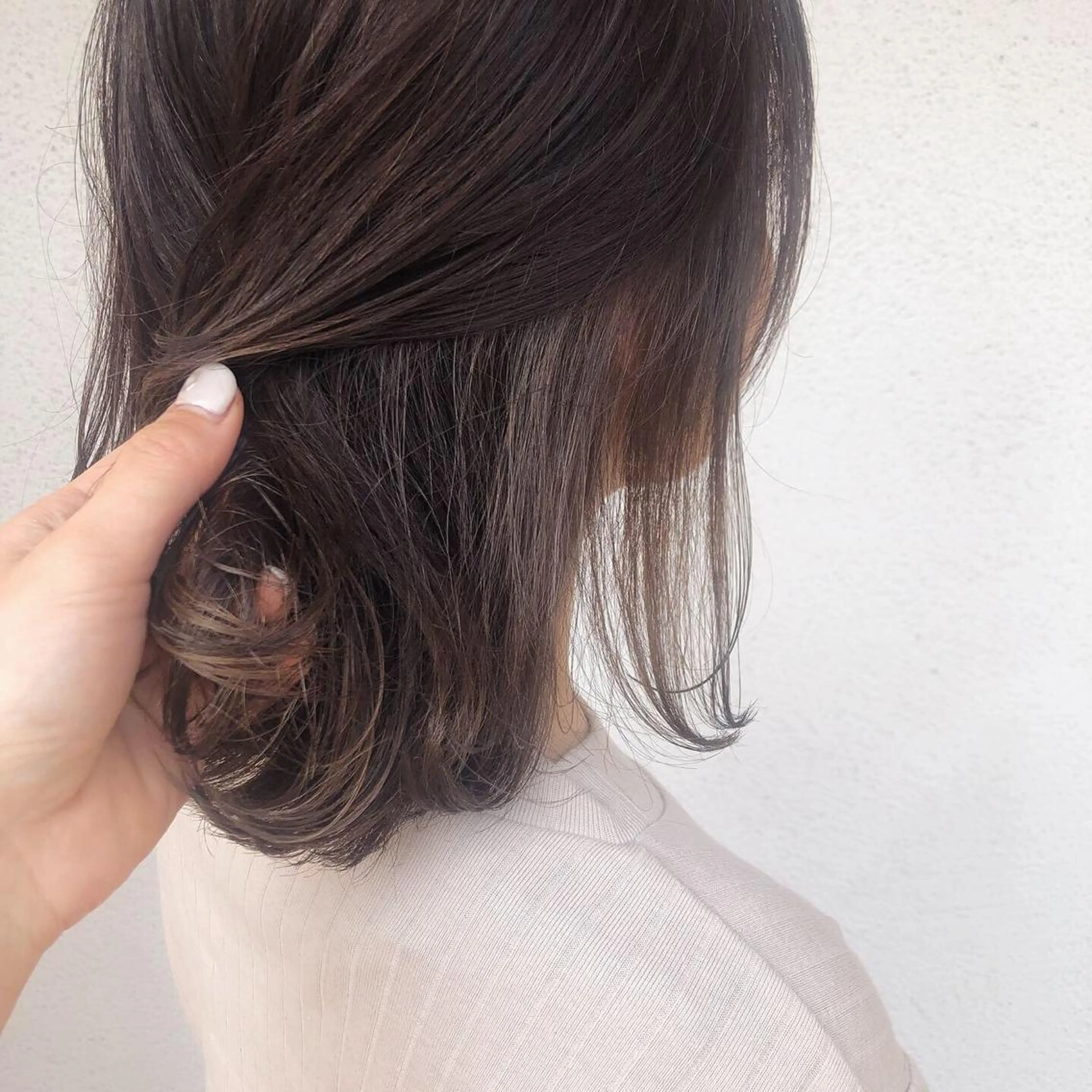 ミディアム カラー ヘアアレンジ ベージュカラー インナーカラー ヘアカラー トリートメント 酸性縮毛矯正🧴韓国 レイヤー/髪質改善のヘアスタイル