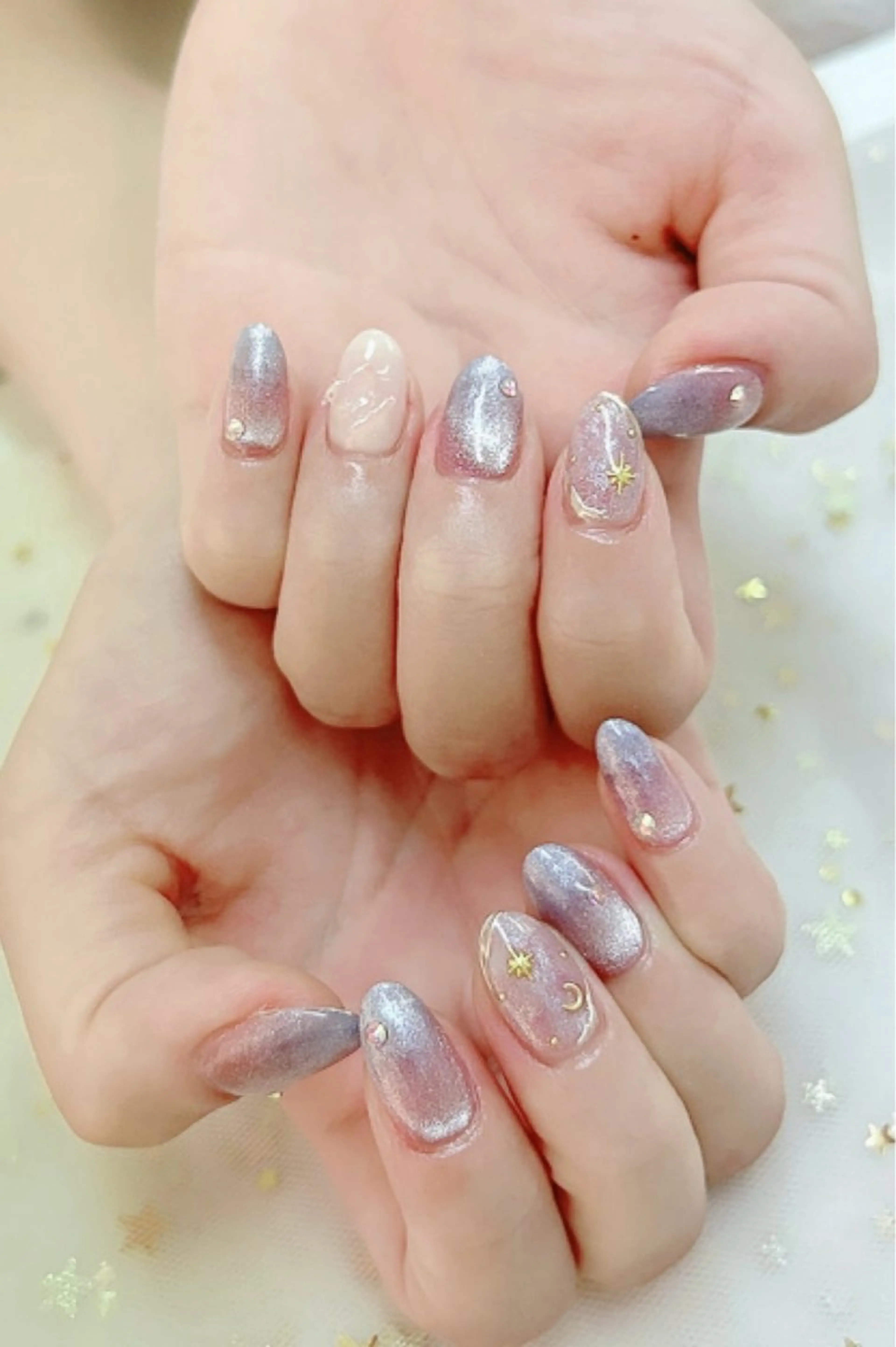 ネイル マグネットネイル ハンドネイル 上福岡 らんらんのネイルデザイン