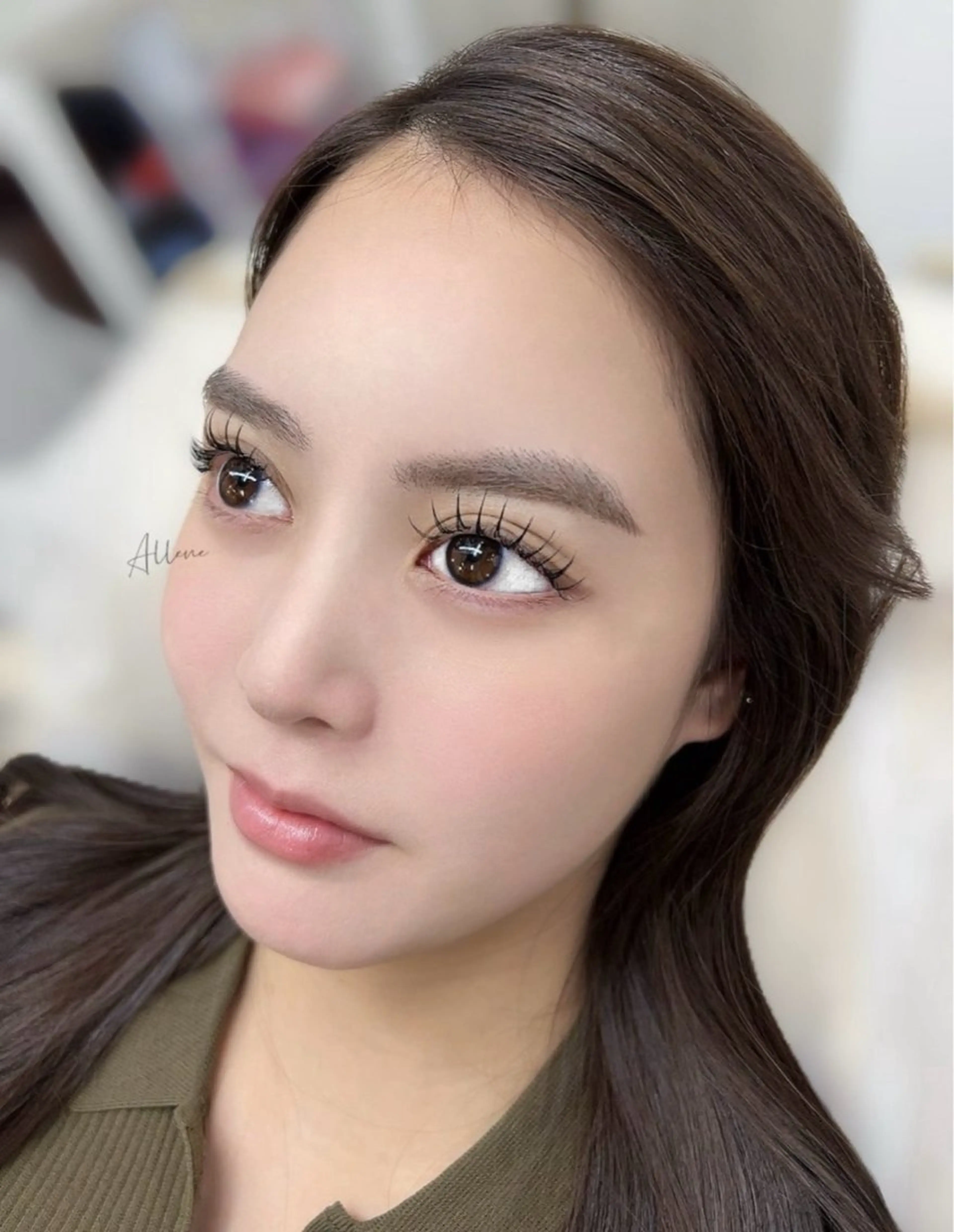 マツエク・マツパ 束感まつ毛 キュート フラットラッシュ ナチュラル ボリュームラッシュ マツエク Allene 心斎橋堀江店のマツエク・マツパデザイン