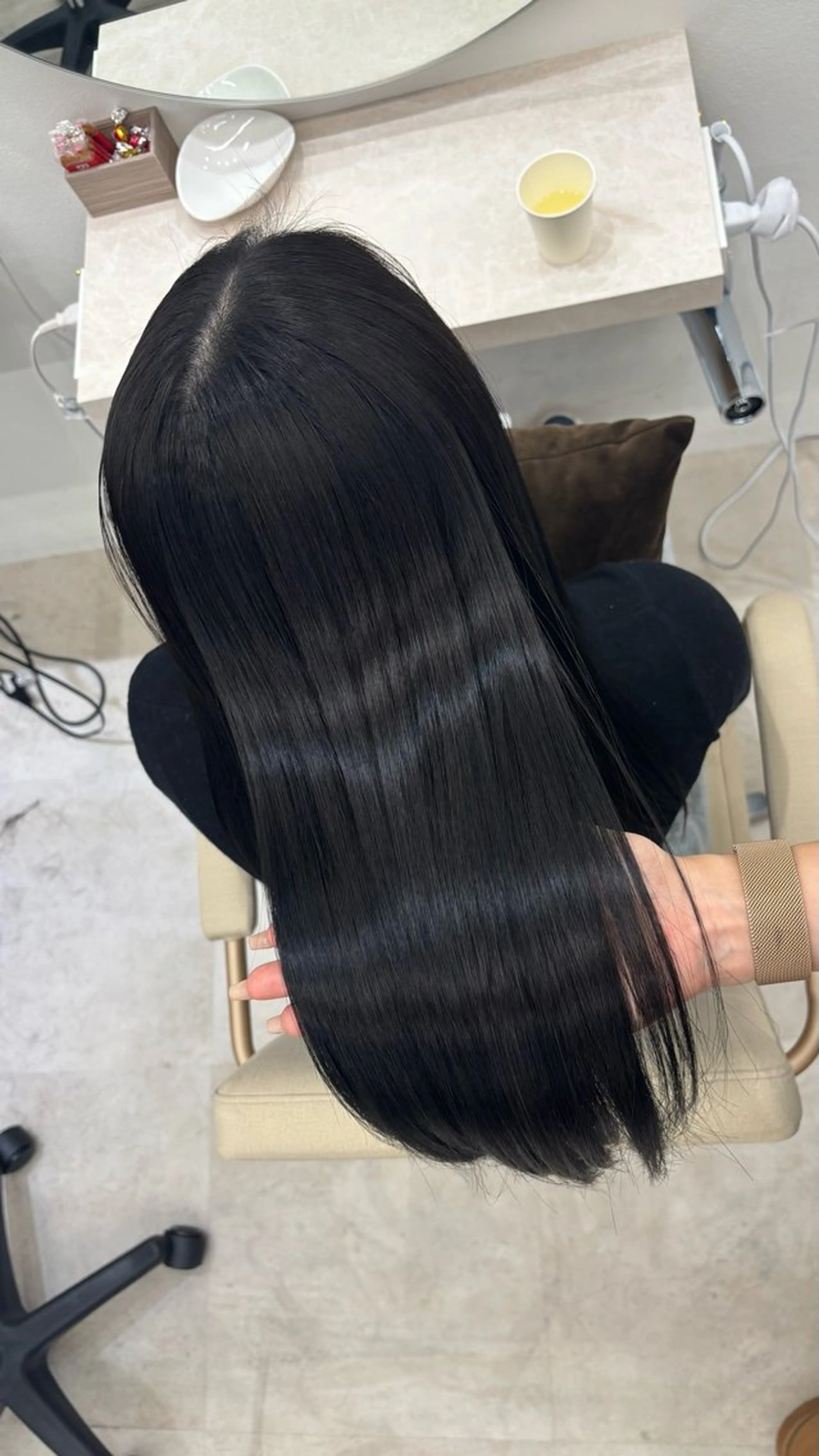 ロング カラー 髪質改善 縮毛矯正 巻ける縮毛矯正 Sachi🐰のヘアスタイル