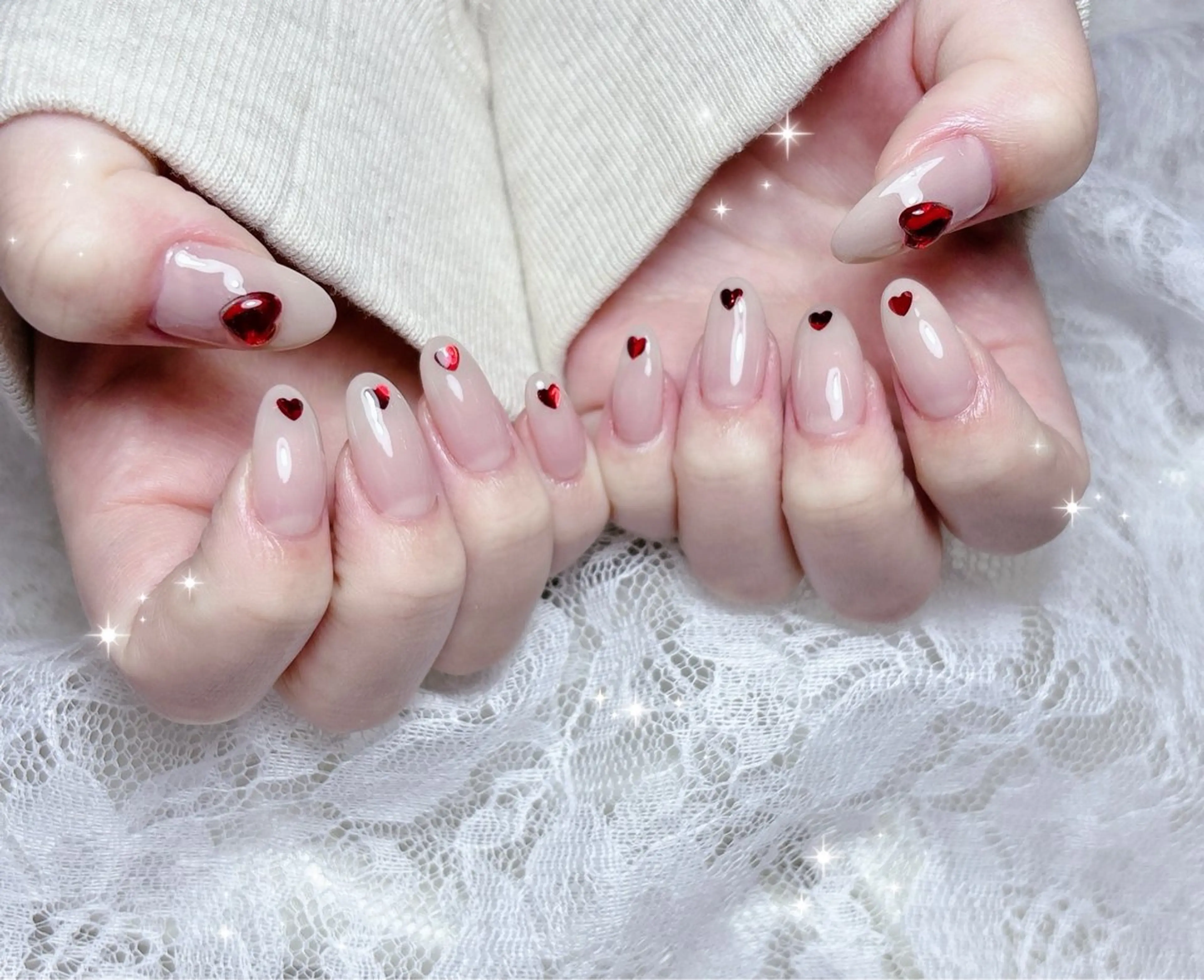 ネイル ホログラムネイル ハンドネイル FLARE NAIL フレアネイルのネイルデザイン