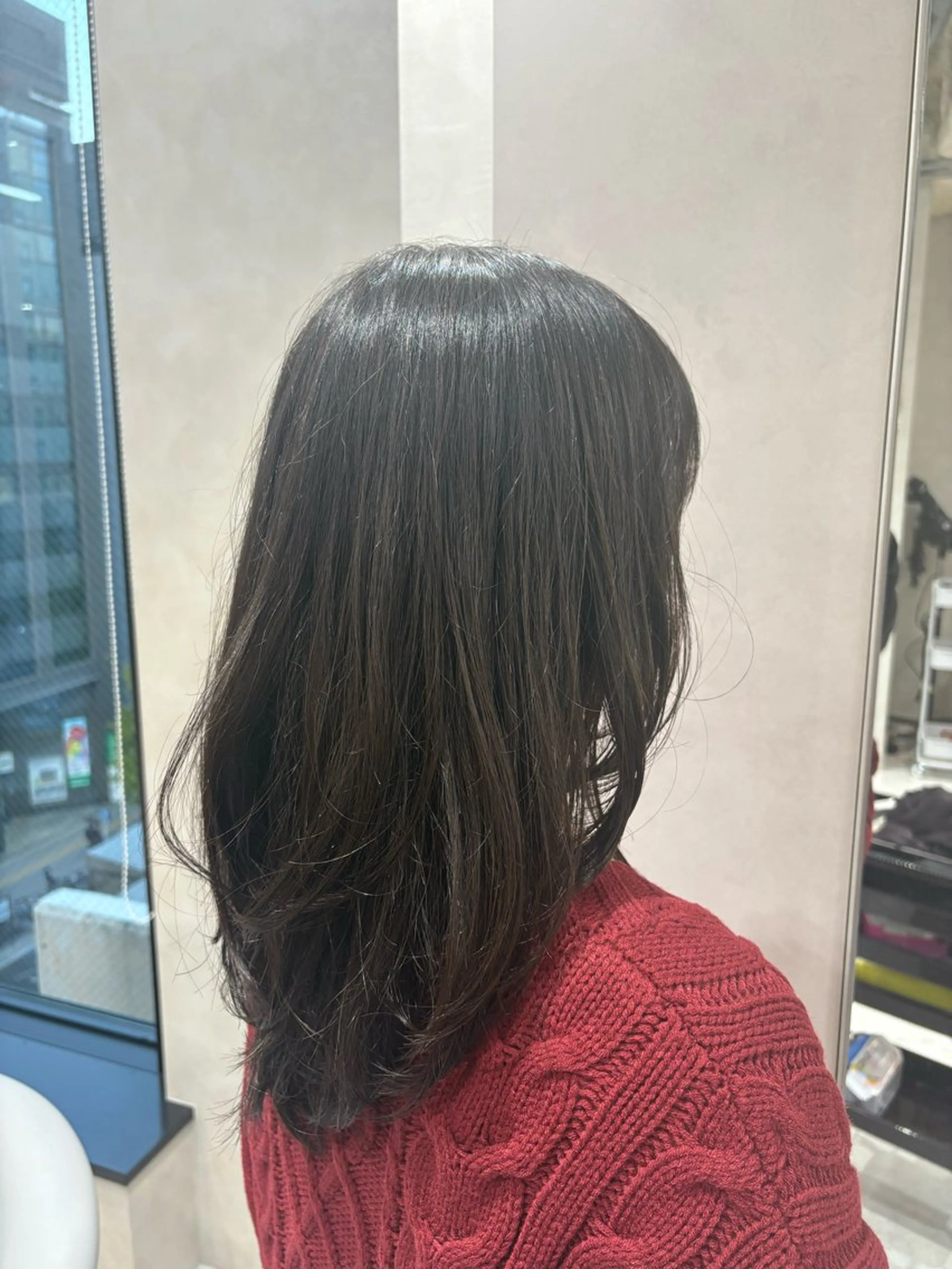 セミロング ハッシュカット ハイレイヤー 韓国風ヘア レイヤーカット Yuta✂︎ 韓国レイヤー🪽のヘアスタイル