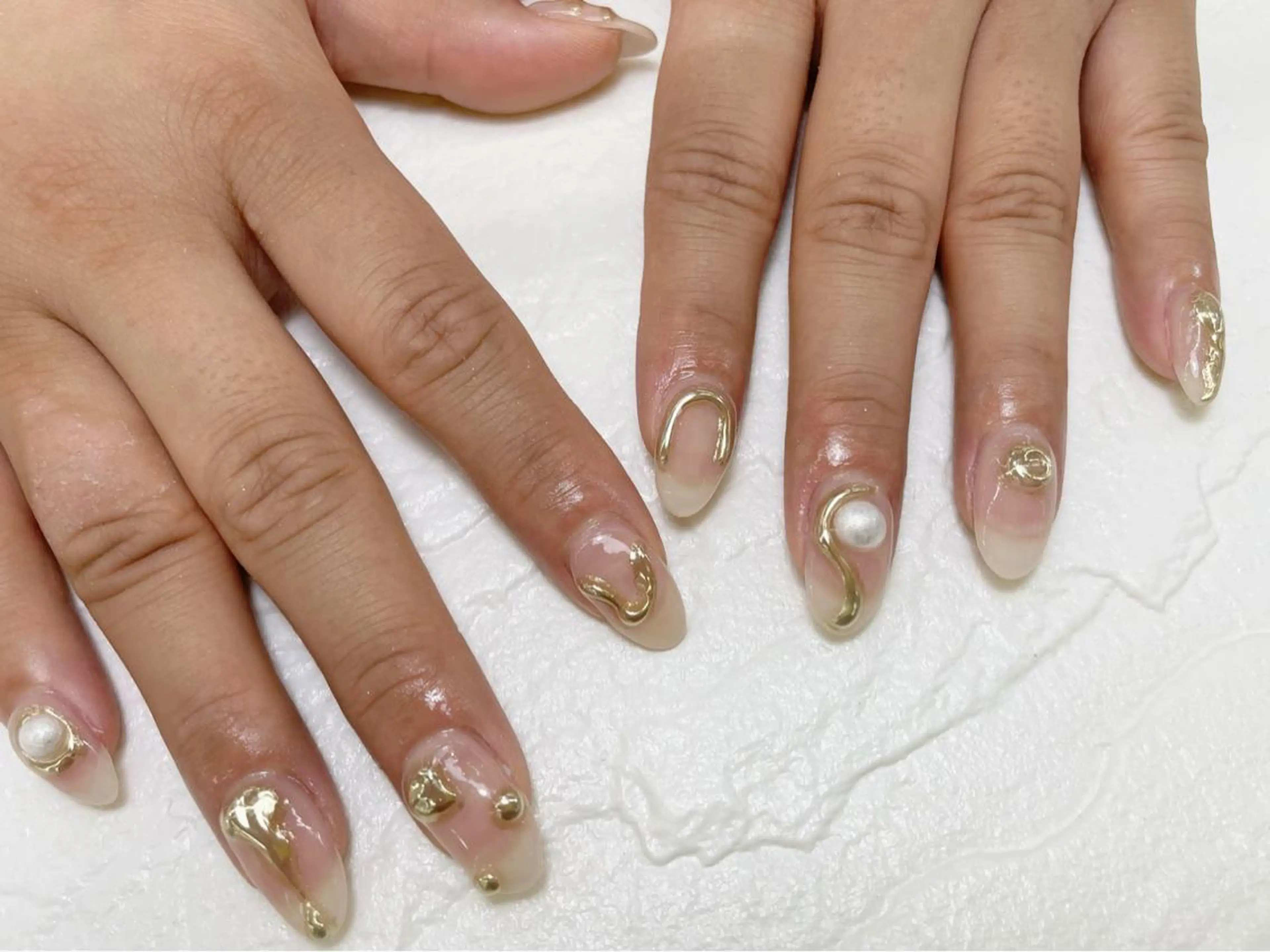 ネイル クリアネイル ミラーネイル 持ち込み Nail Blue512所属・Nailist MINORIのネイルデザイン