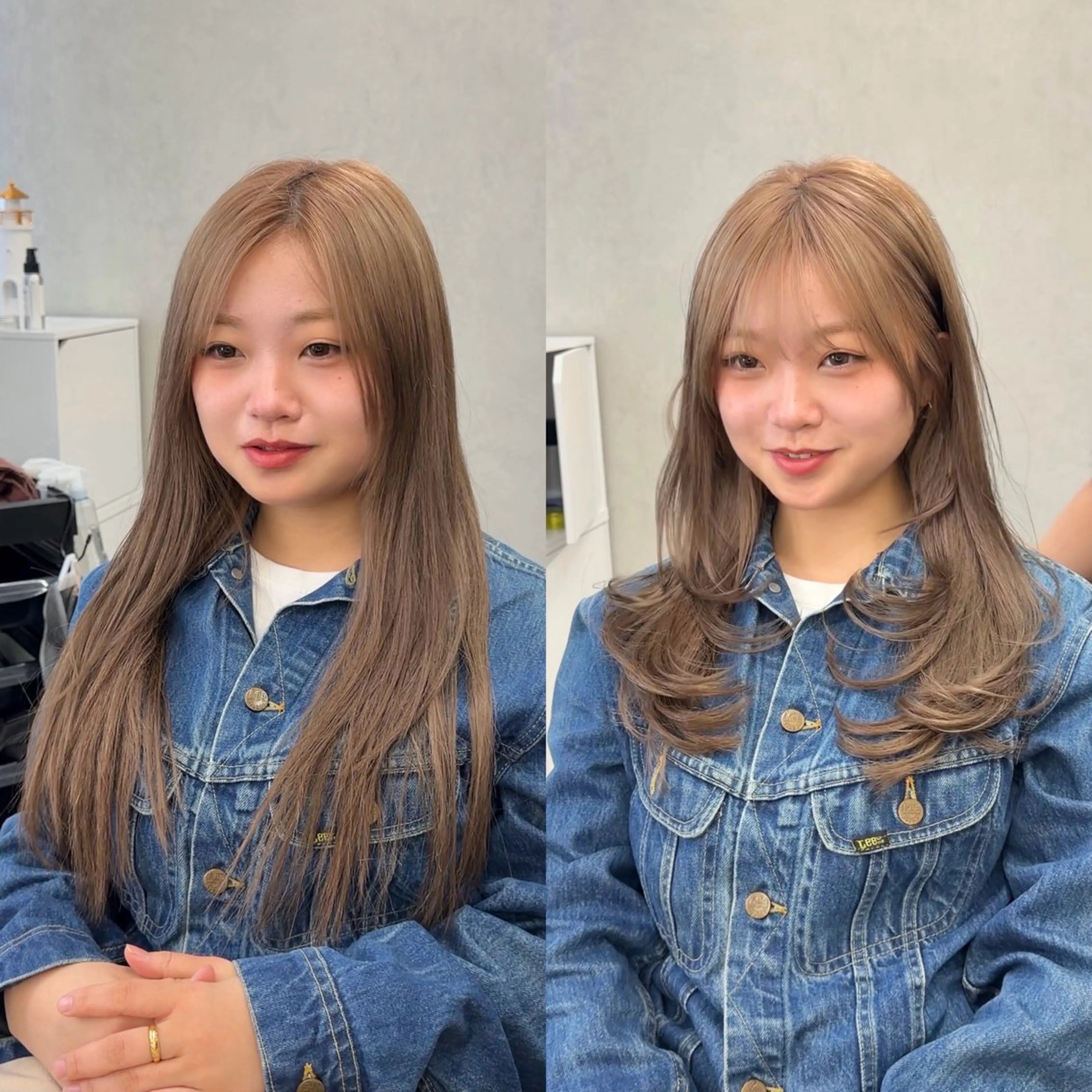 ミディアム ace 梅田所属・ツヤ髪レイヤー/ 顔まわり/kokiのヘアスタイル