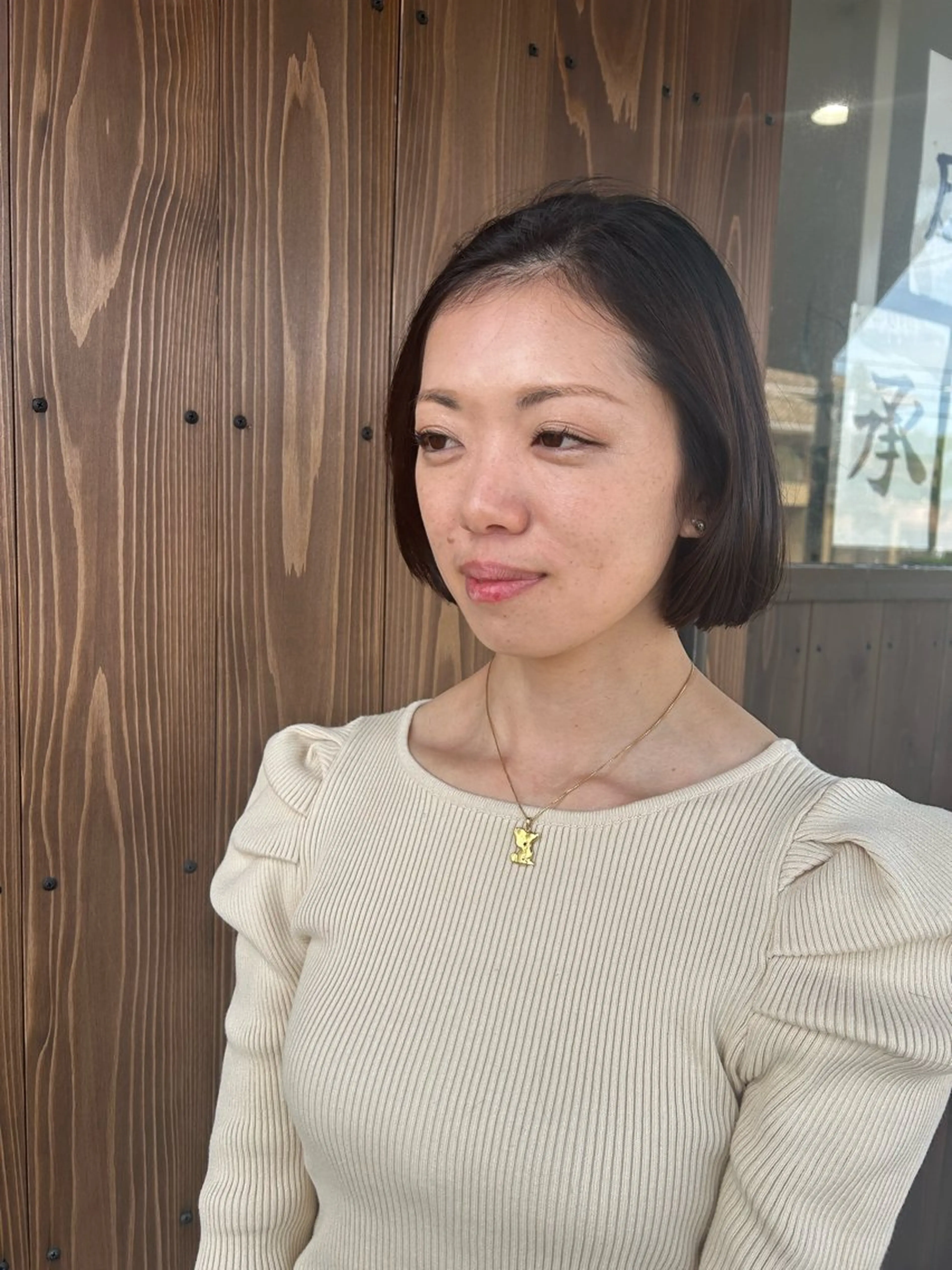 ショート ボブ ブリーチなしベージュ /ヘアセット/ミユのヘアスタイル