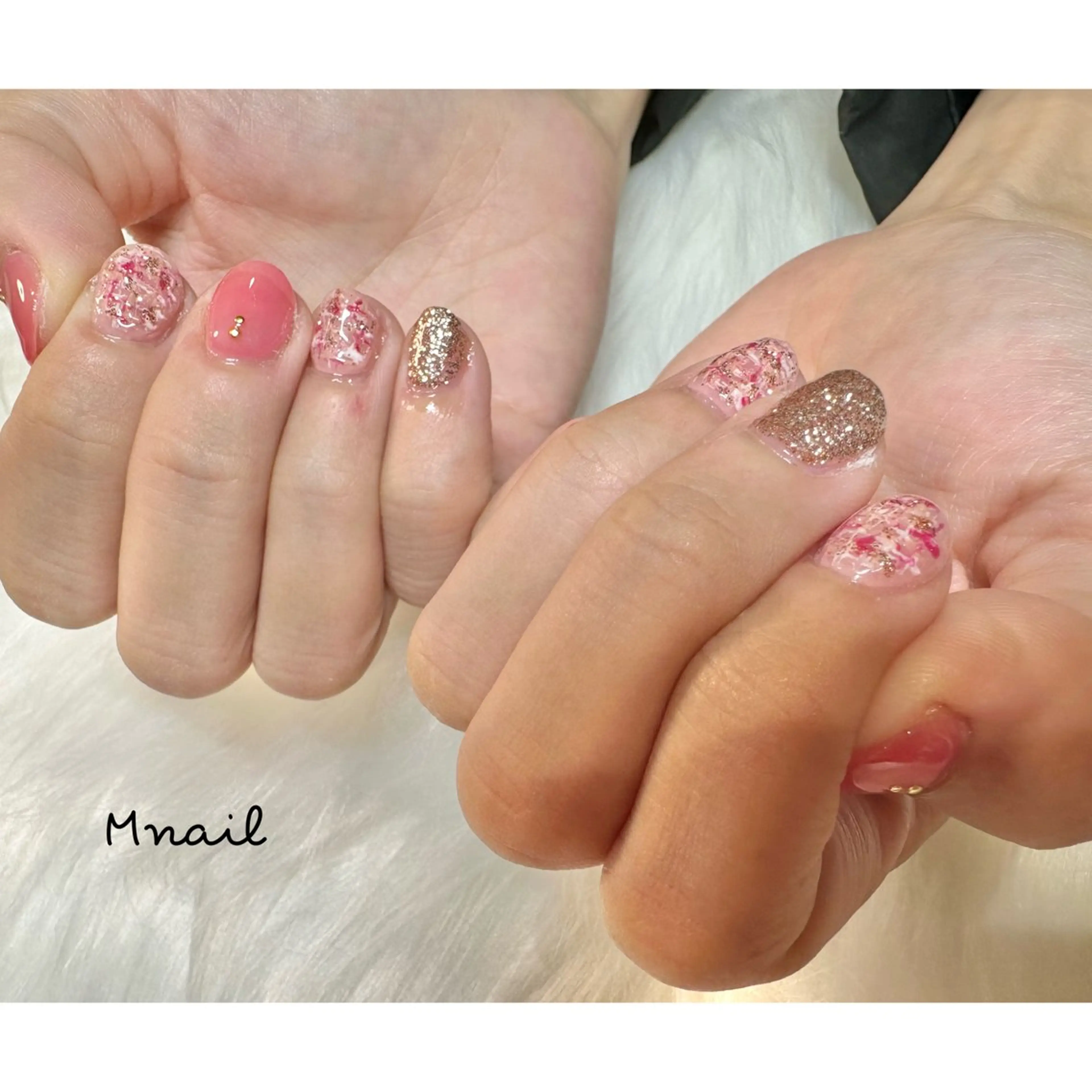 ネイル ツイードネイル ハンドネイル ハンドケア Mnail ちひろのネイルデザイン
