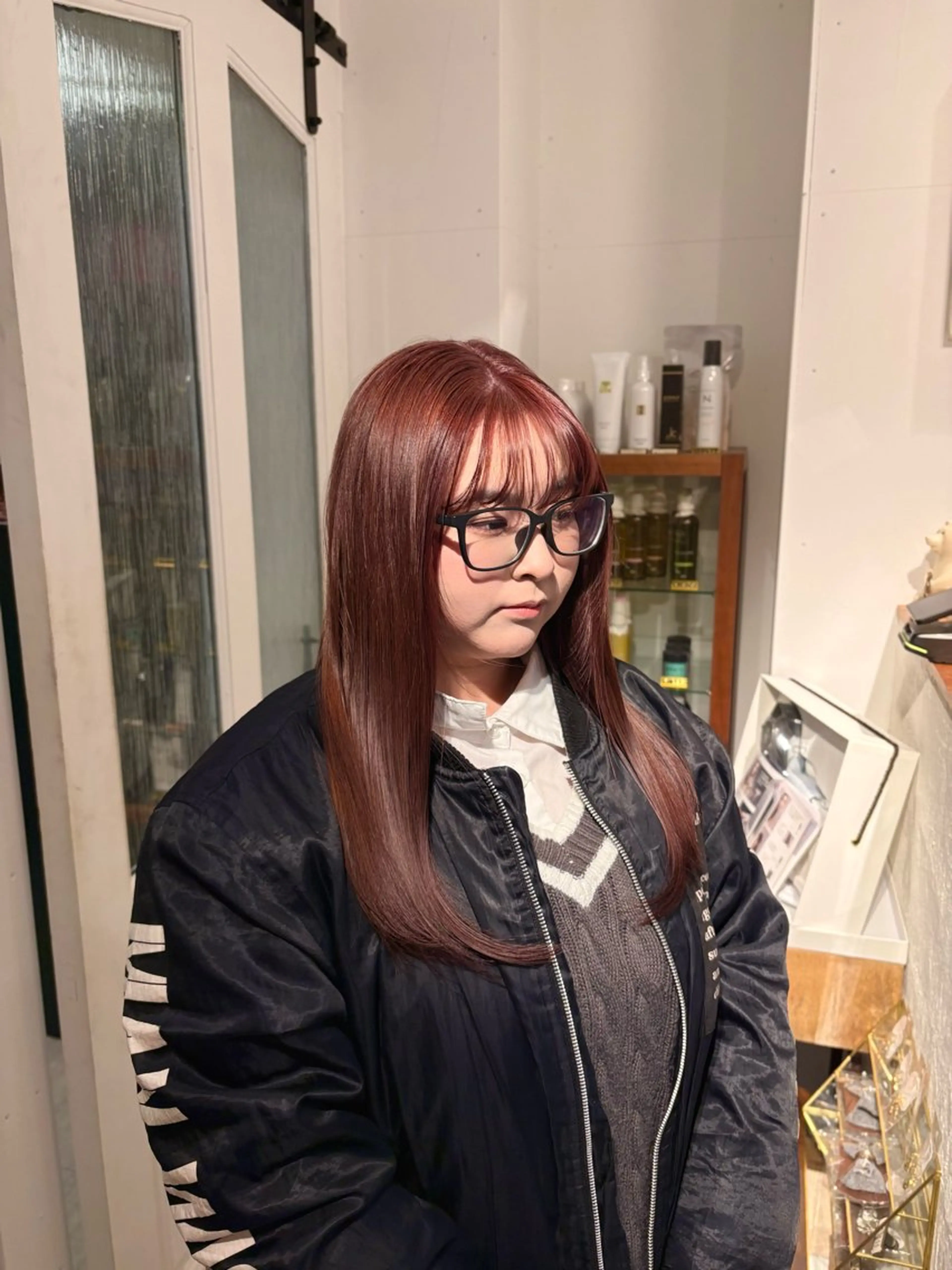 ロング カラー ブリーチ ブラウンカラー カシス 透明感カラー ダブルカラー ヘアカラー rina/似合わせ/ 艶髪カラー/髪質改善のヘアスタイル