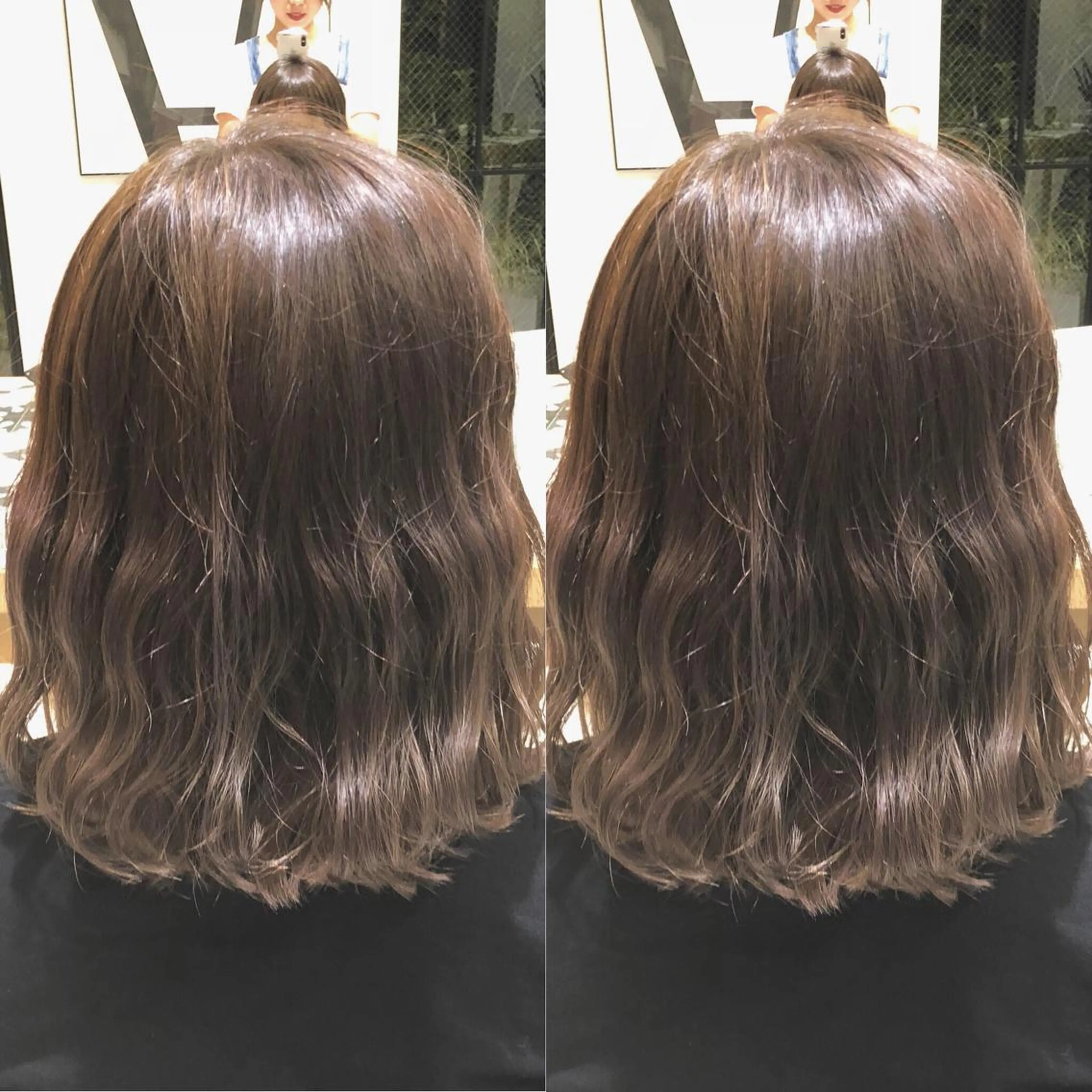 ミディアム カラー カット ヘアカラー 荒木 依莉亜のヘアスタイル