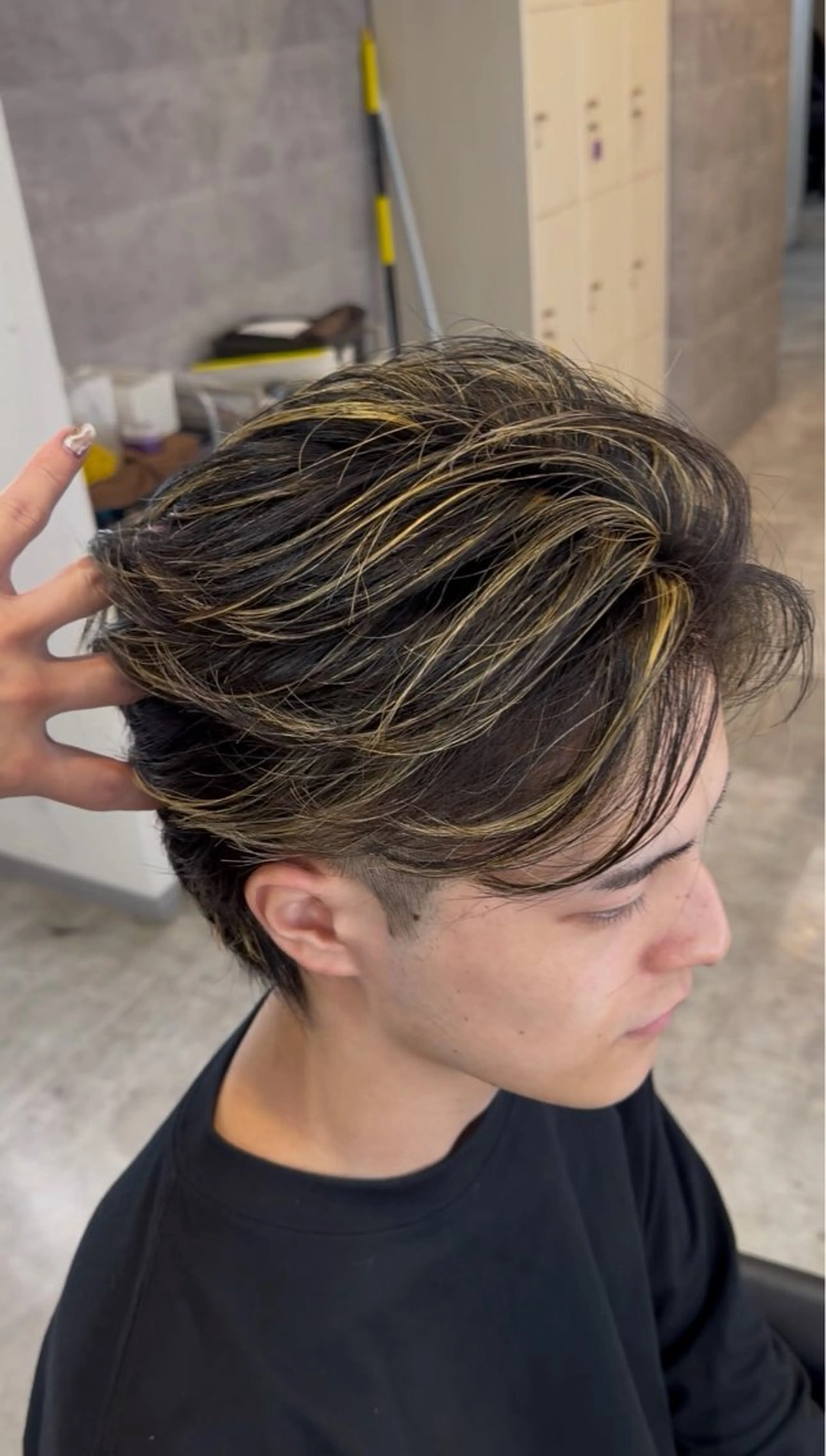 カラー メンズ メンズハイライト ハイライトカラー ヘアカラー トリートメント 💎夏葵 ハイライト /デザイン特化のヘアスタイル