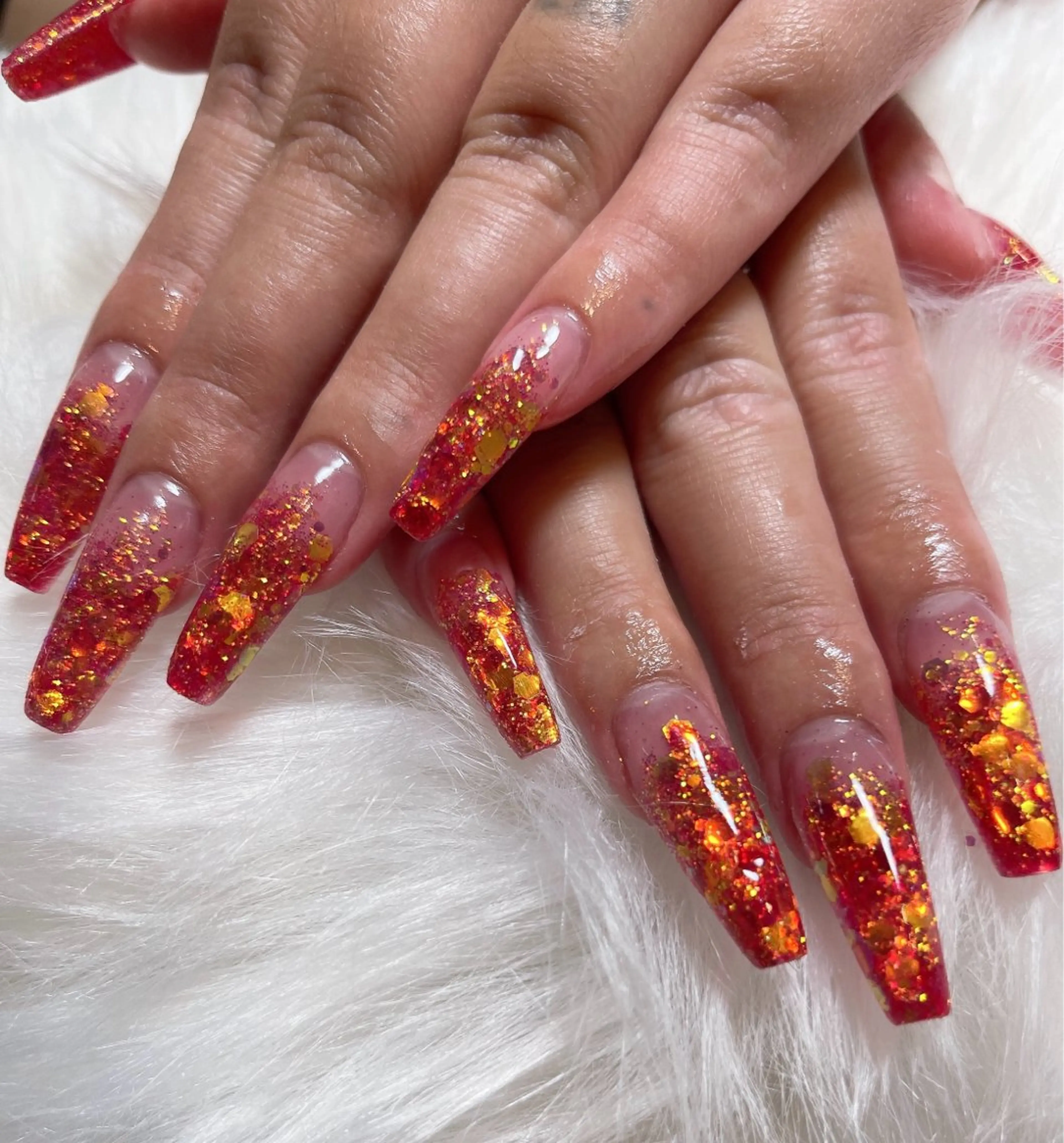 ラメグラスカルプ⭐️新規様専用メニュー他店オフ無料(チップ、パーツ付き¥1000)⭐️Mサイズの写真