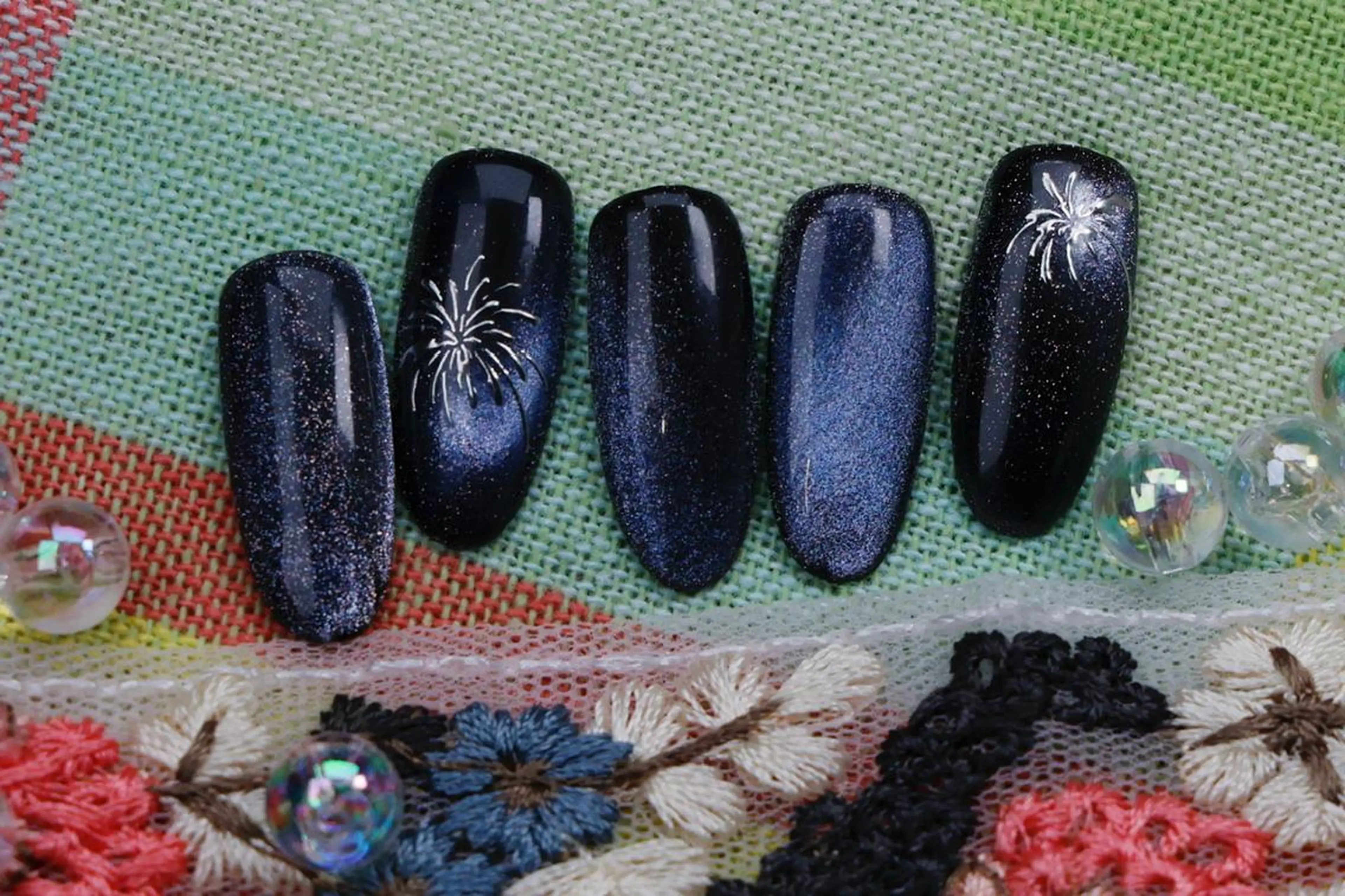 ネイル ハロウィン ロングネイル マグネットネイル スカルプネイル ネイルチップ ハンドネイル MSS みきのネイルデザイン