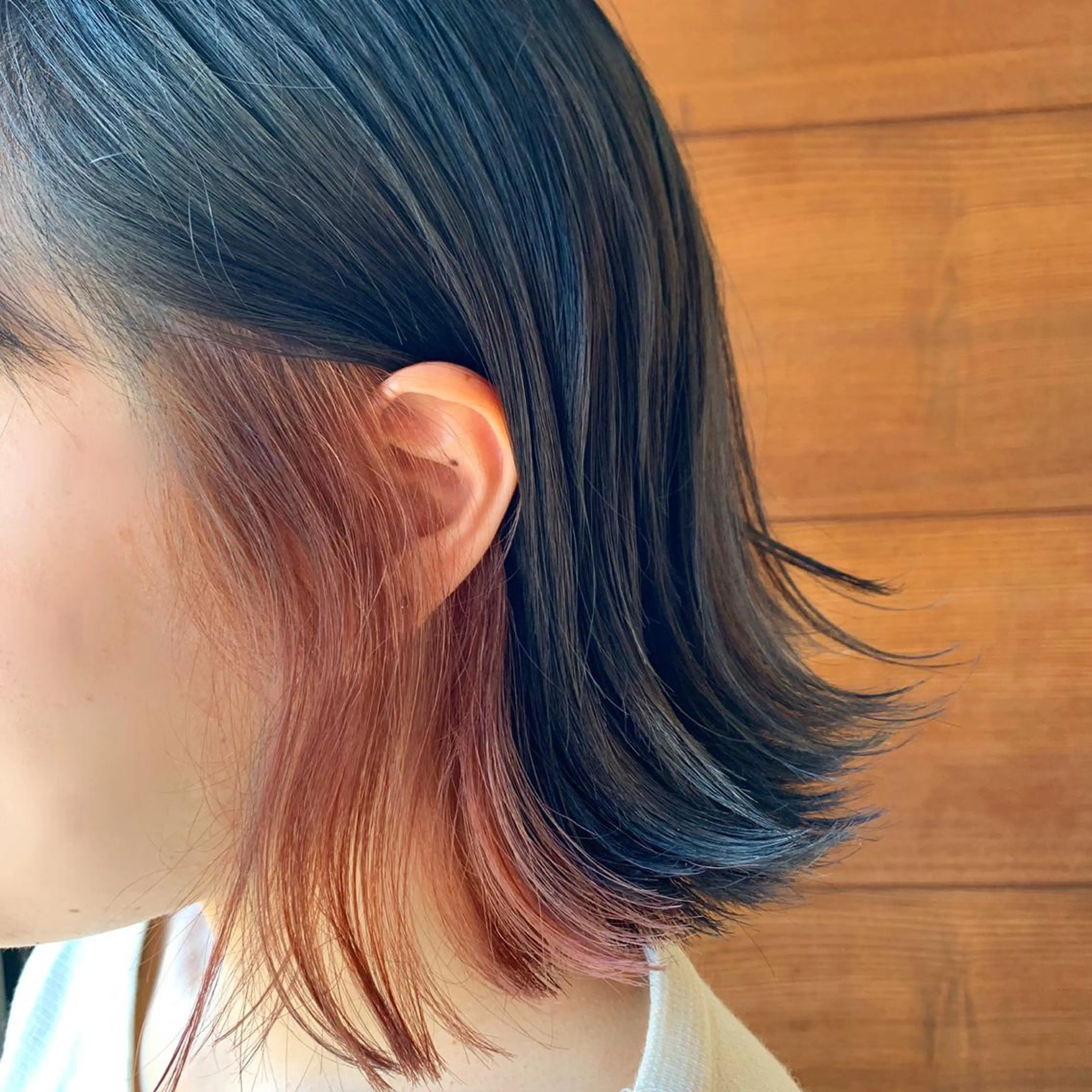 ショート カラー インナーカラー ピンクカラー カット ヘアカラー トリートメント IORI #韓国ヘア#髪質改善のヘアスタイル