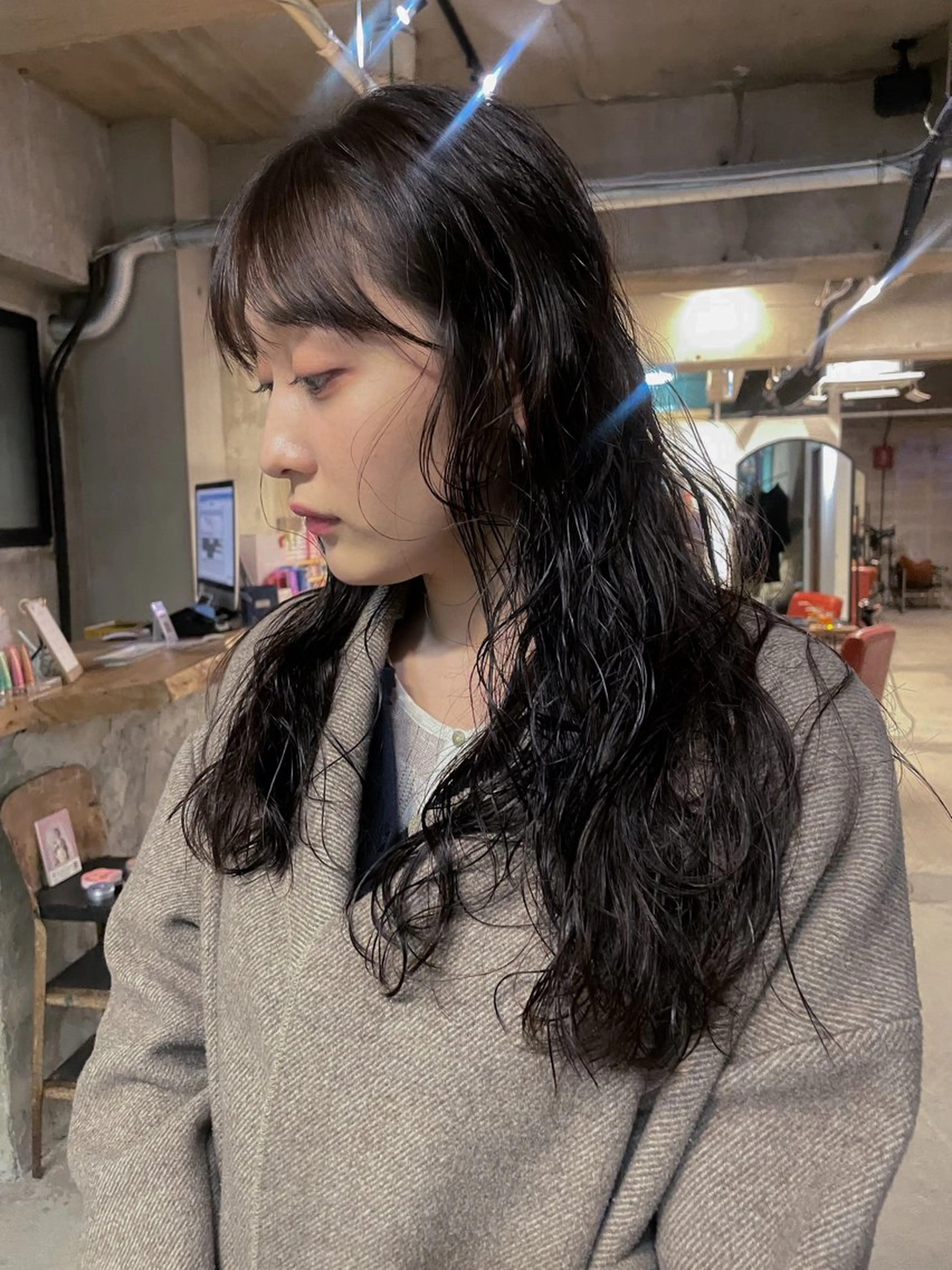 ロング パーマ パーマ/レイヤー 岩山丈一郎のヘアスタイル