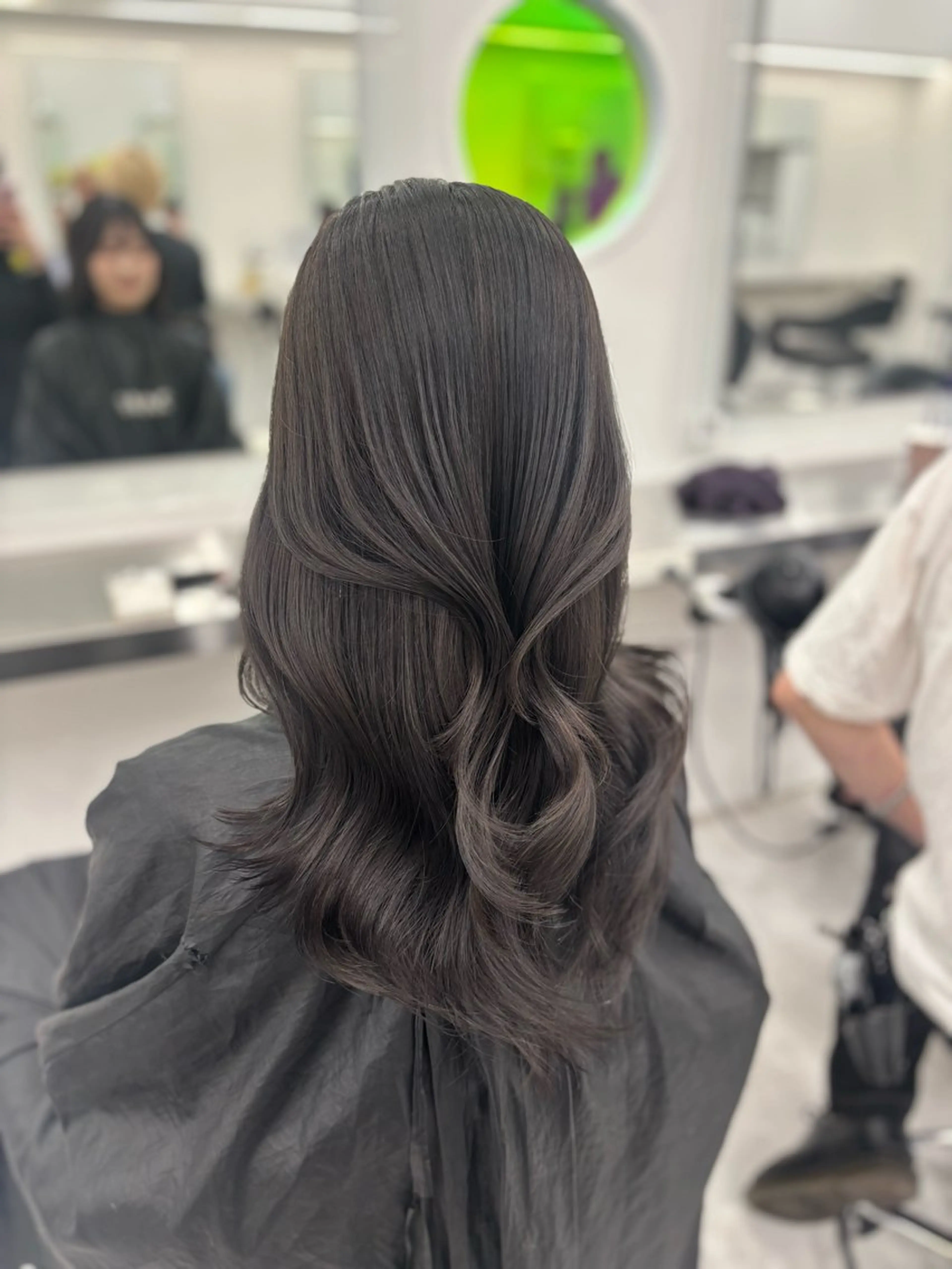 ロング カラー カット ヘアカラー 韓国風暗髪ヘア🤍 🫧MIREIのヘアスタイル