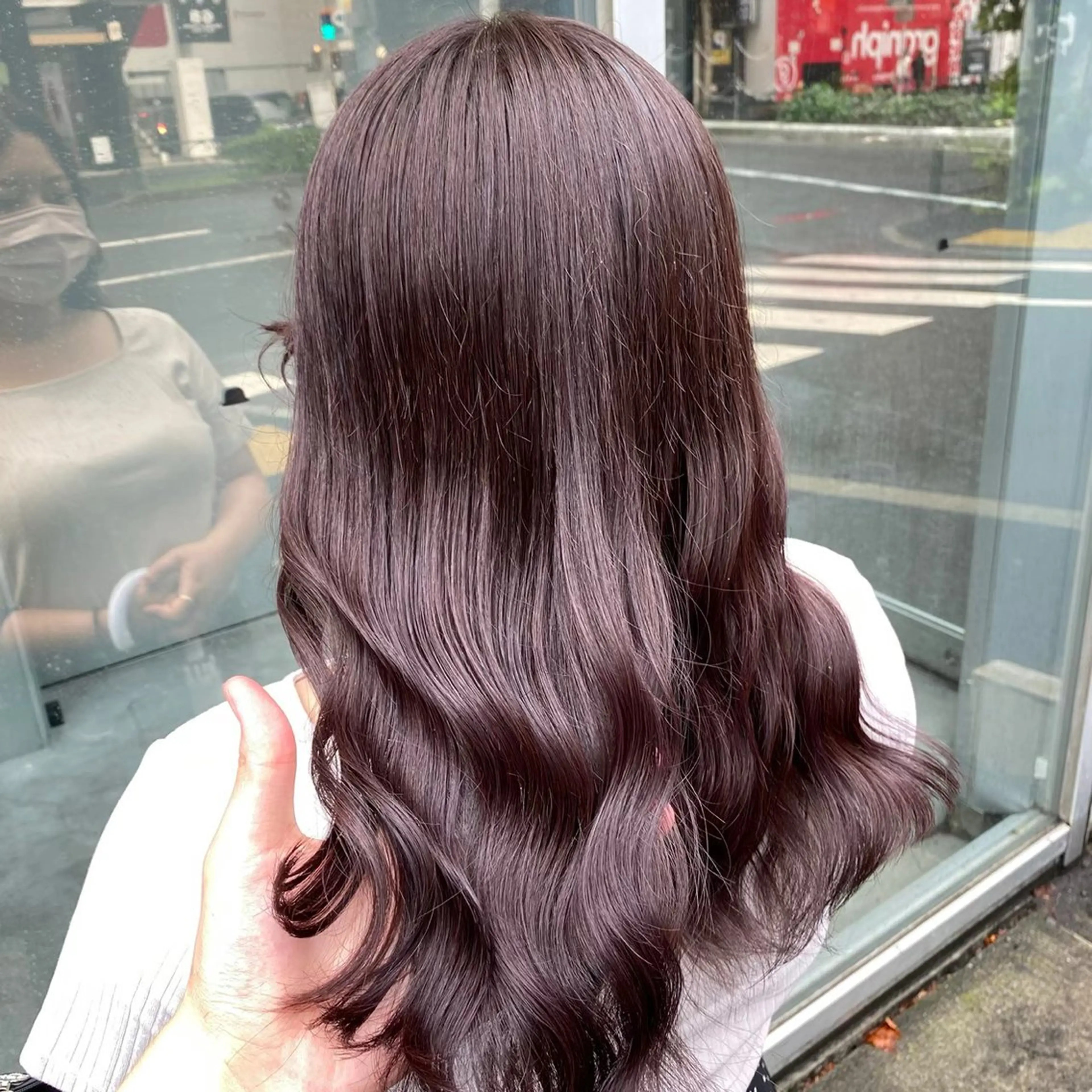 セミロング カラー ヘアアレンジ ブリーチ ブリーチなしカラー 髪質改善 🫧原宿艶ワンカラー /ダブルカラー🫧のヘアスタイル