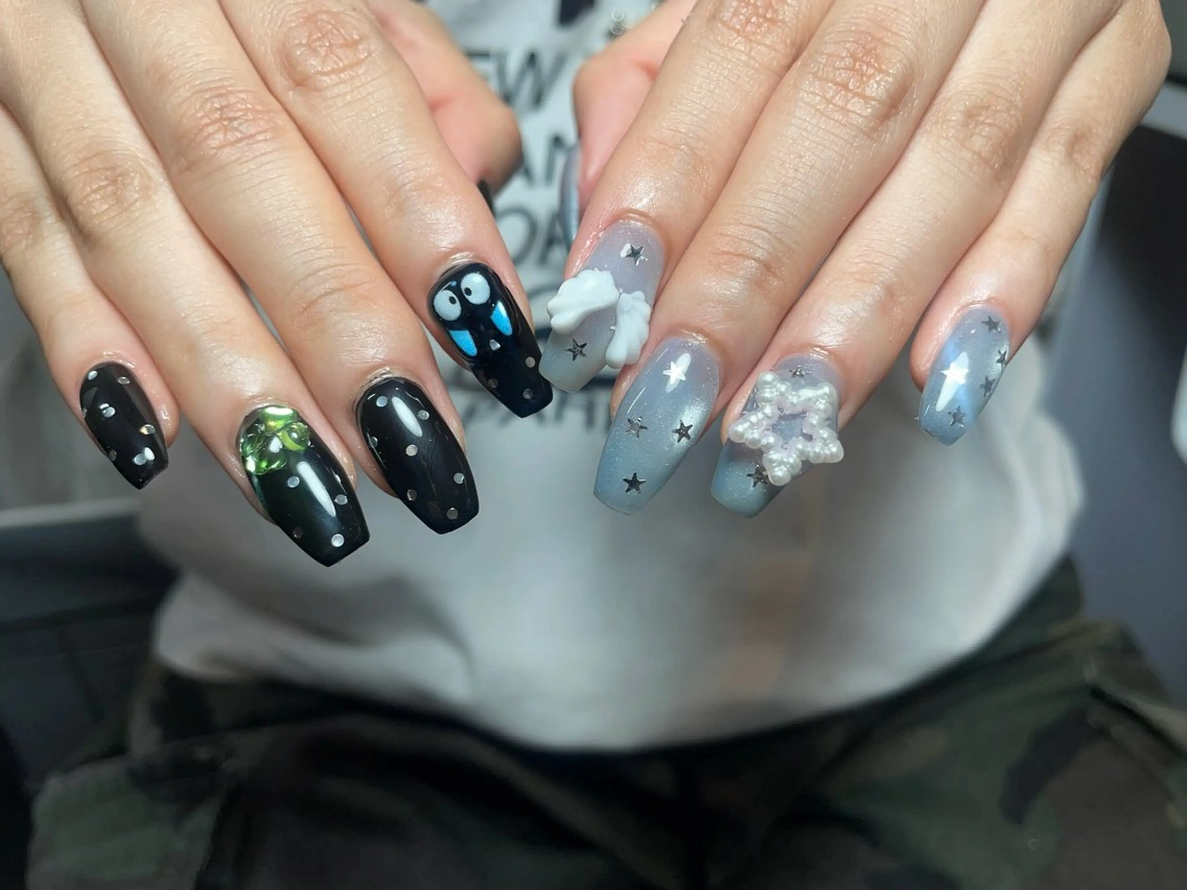 ネイル オーロラネイル チークネイル 長さ出し フットネイル フレンチネイル ハンドネイル ハンドケア J&C Nail Salon吉祥寺所属・YU KIのネイルデザイン