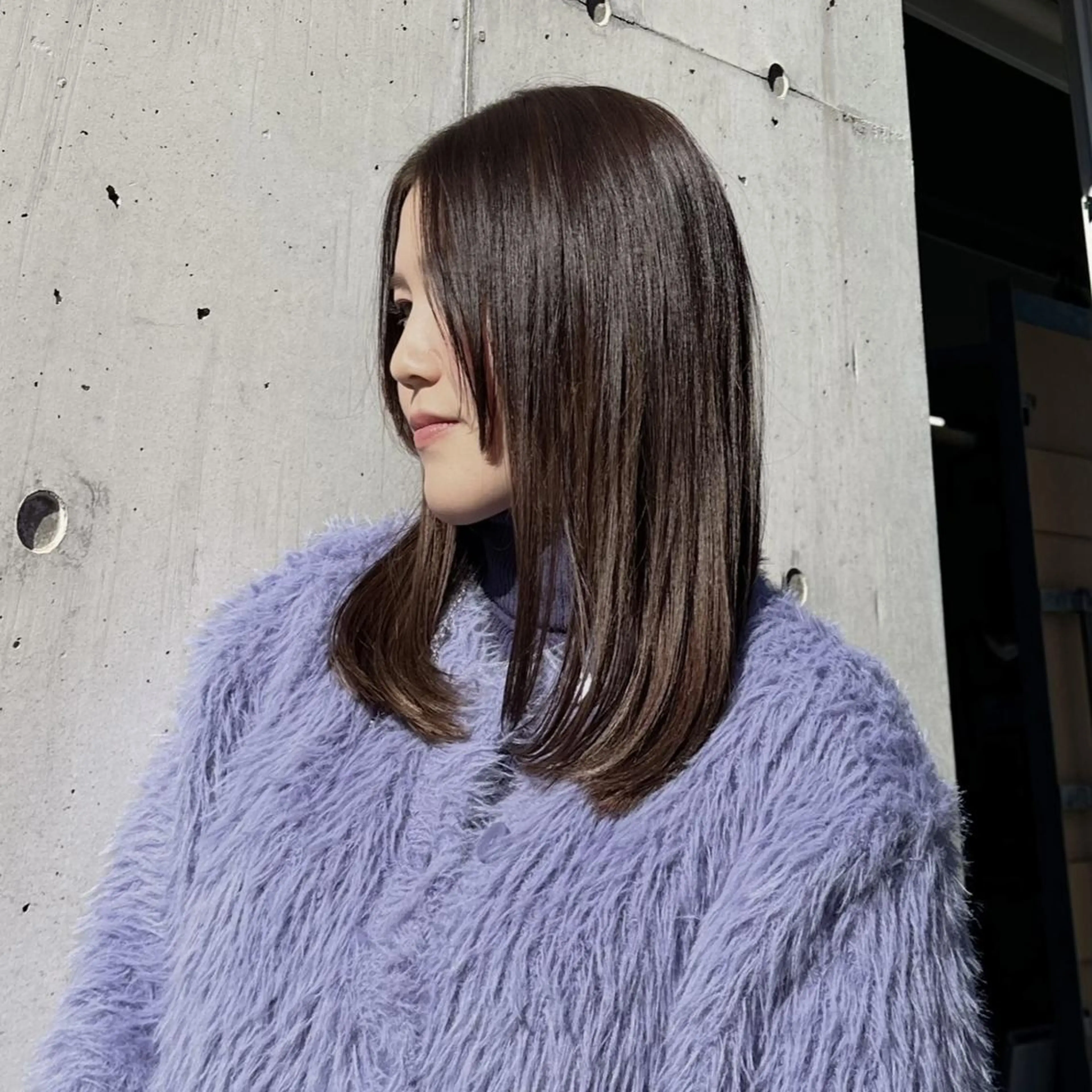 セミロング カラー カット ヘアカラー トリートメント 韓国レイヤーカット要 暗透カラー📓吉祥寺のヘアスタイル