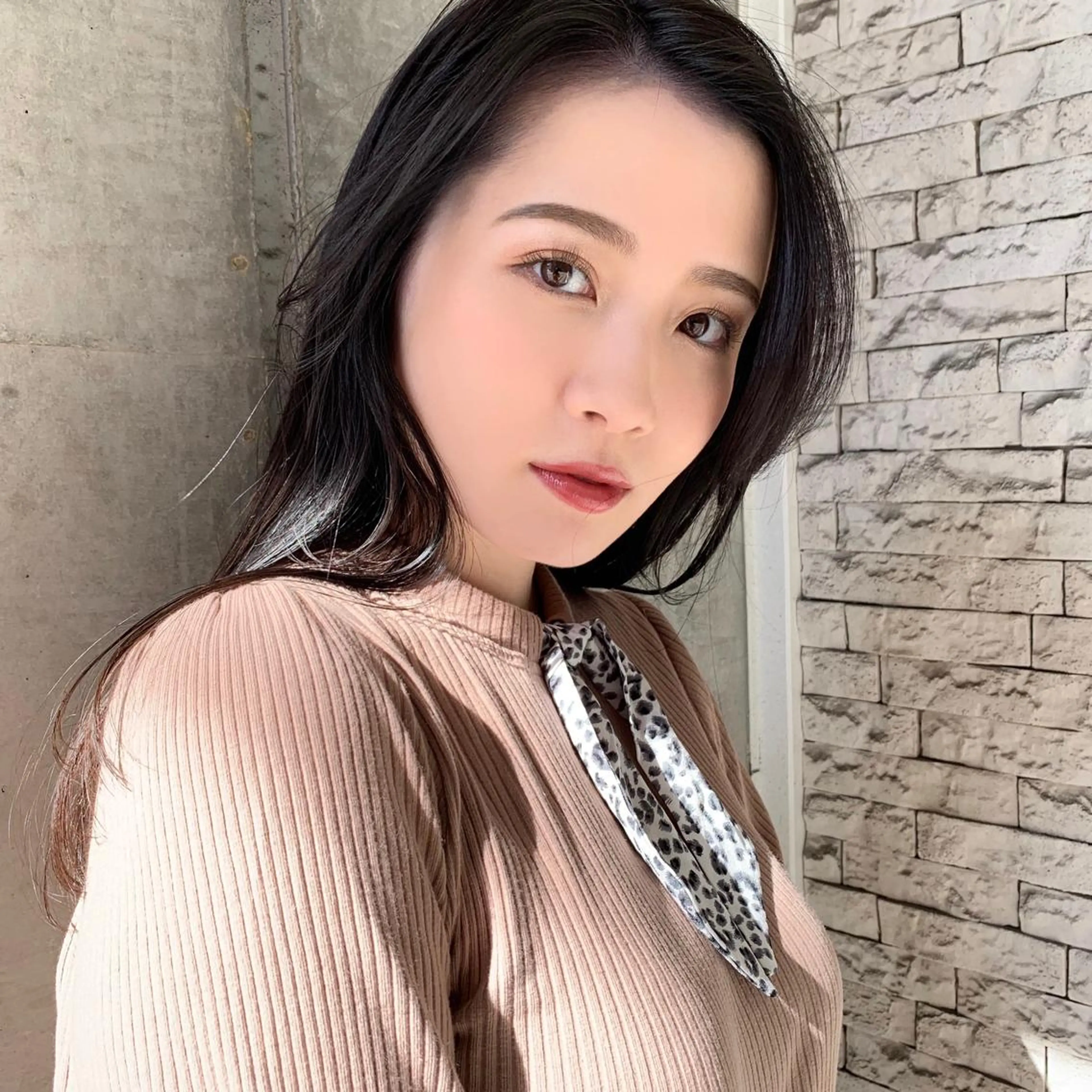 ロング カラー 黒髪 ロング 上川 美幸のヘアスタイル