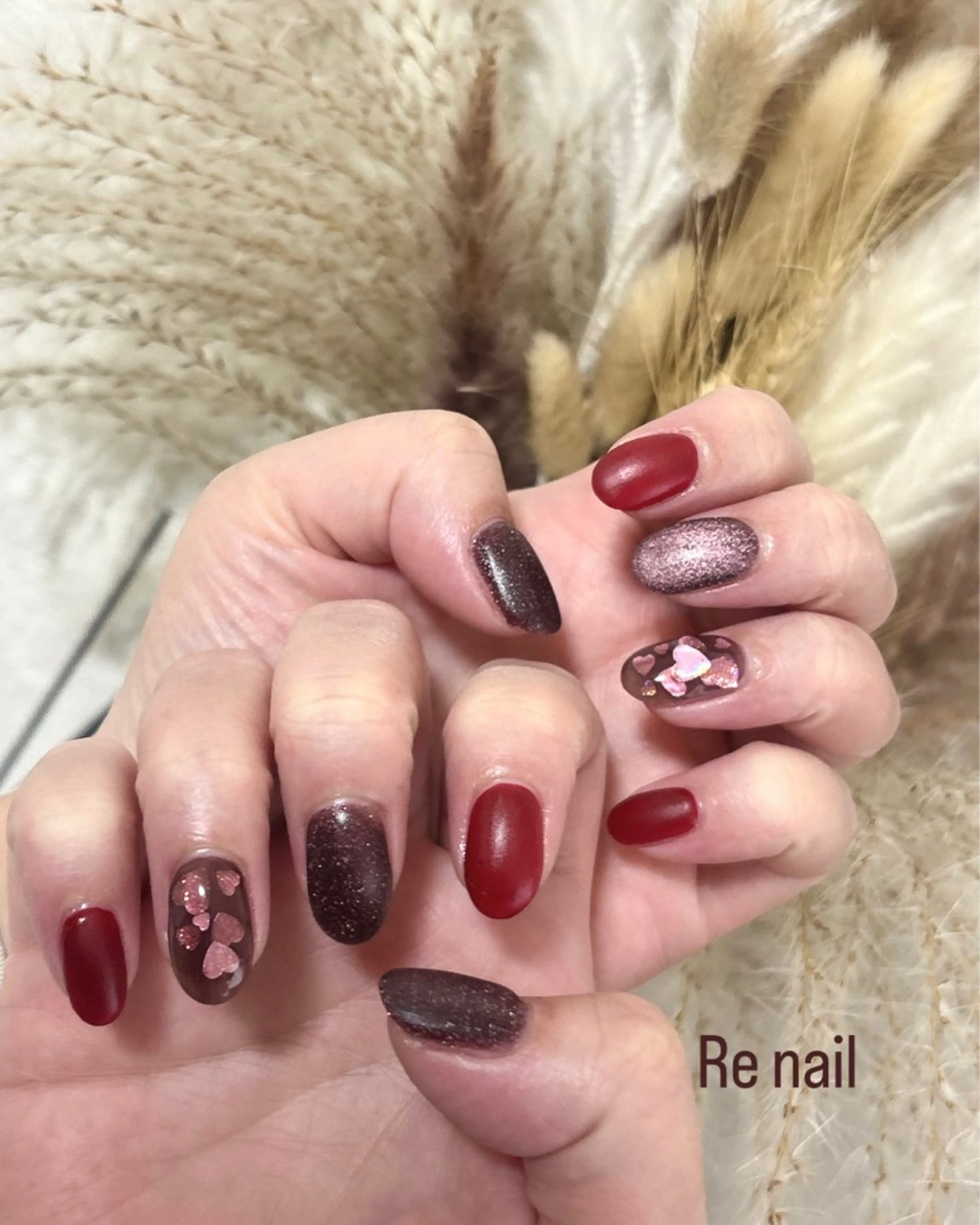 ネイル バレンタイン Re nail所属・Re nail rikaのネイルデザイン