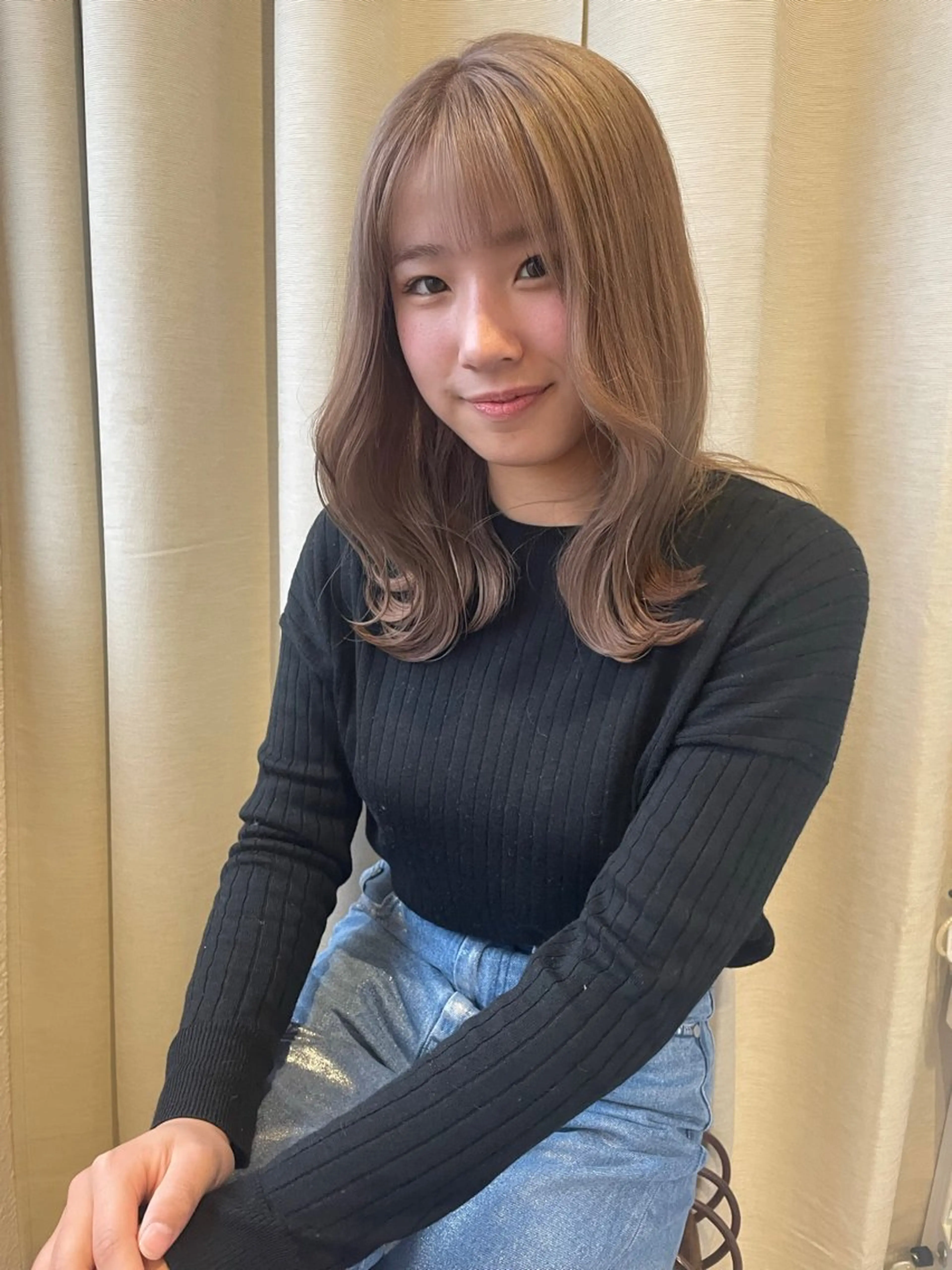 セミロング ヘアカラー トリートメント cocoluana(ココルアナ)所属・韓国風ヘア専門 🇰🇷Noaのヘアスタイル