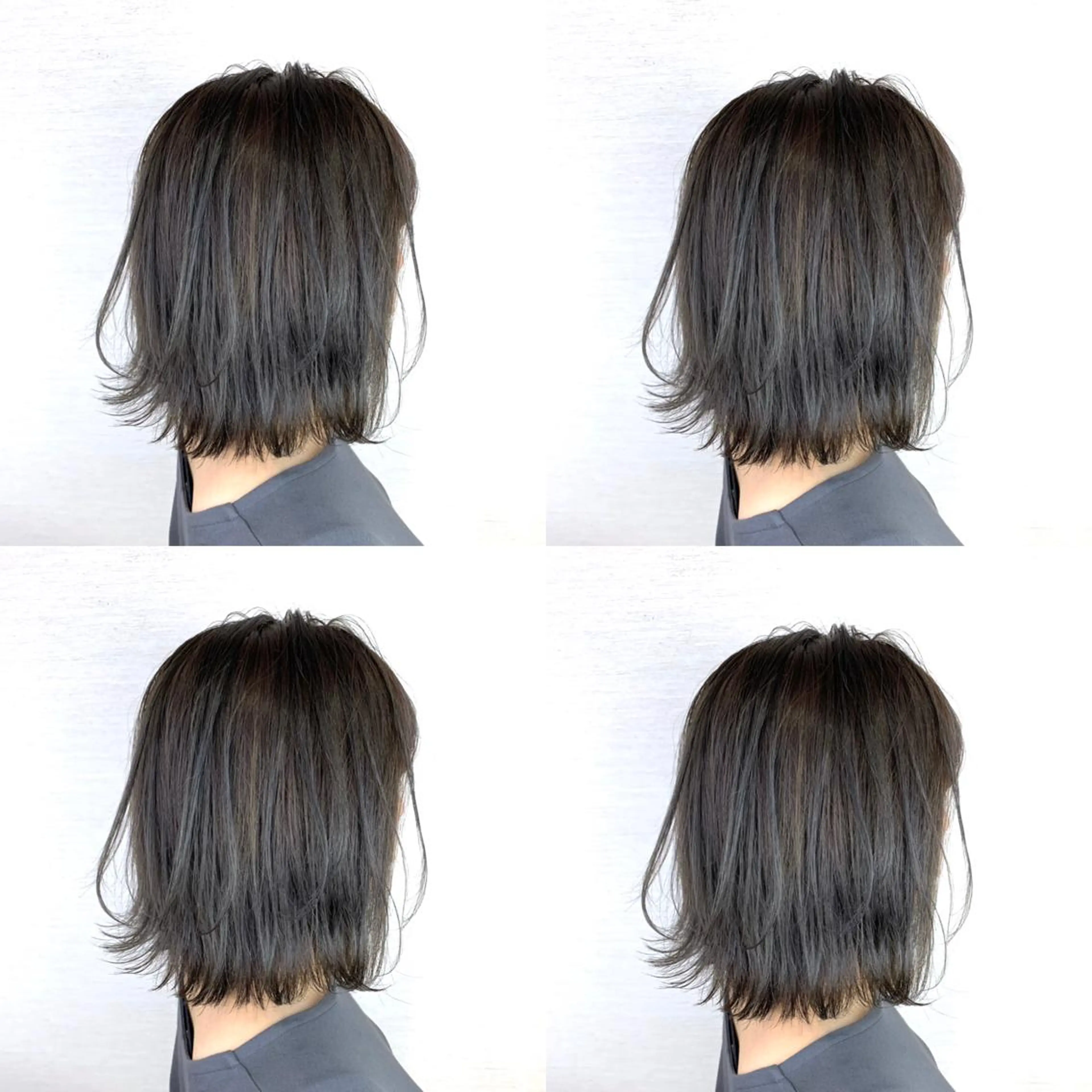 ショート カラー 韓国レイヤーカット/ ダブルカラーのヘアスタイル