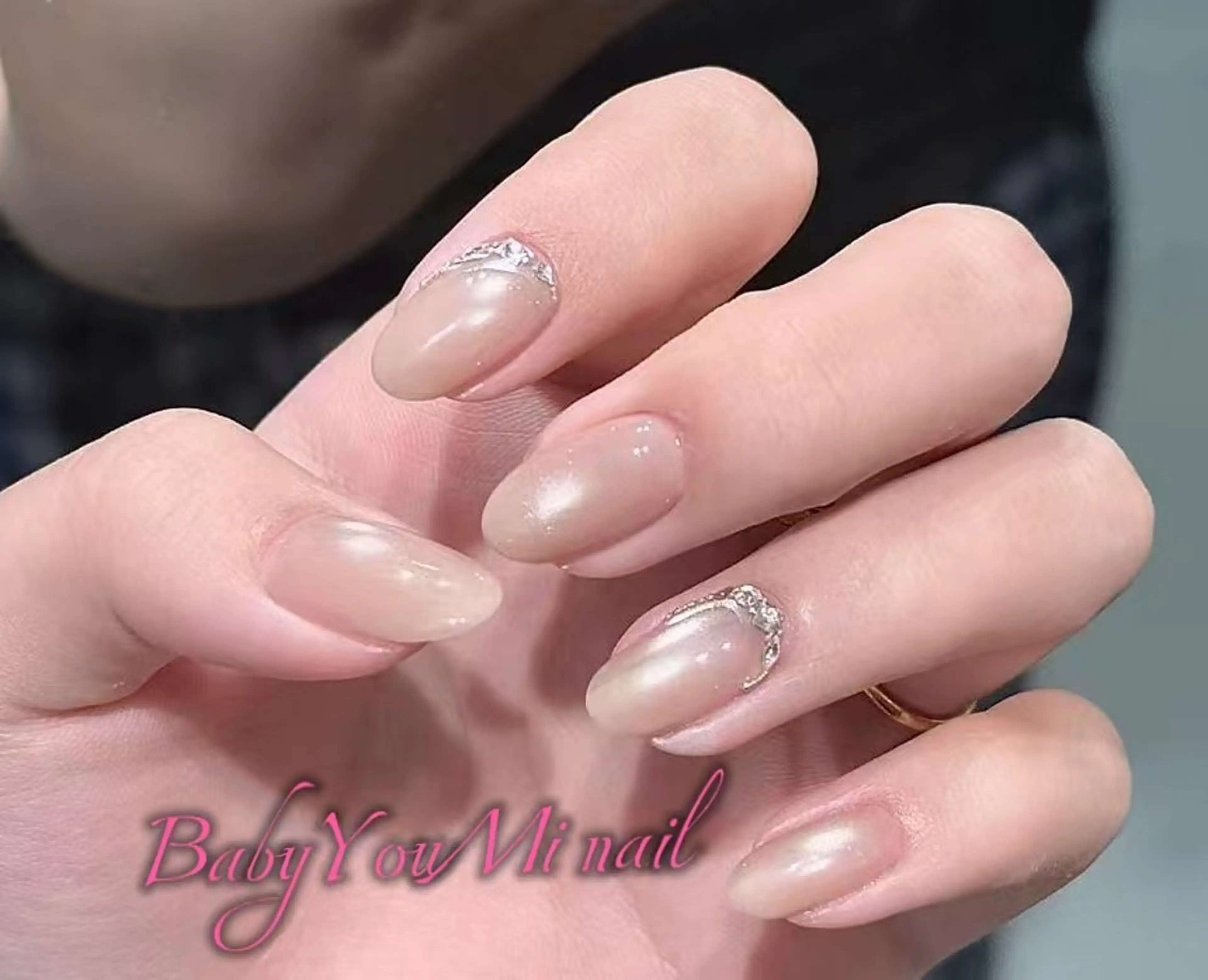 ネイル オーロラネイル フラワーネイル フットネイル フレンチネイル ジェルネイル ハンドネイル BabyYouMi ねねのネイルデザイン