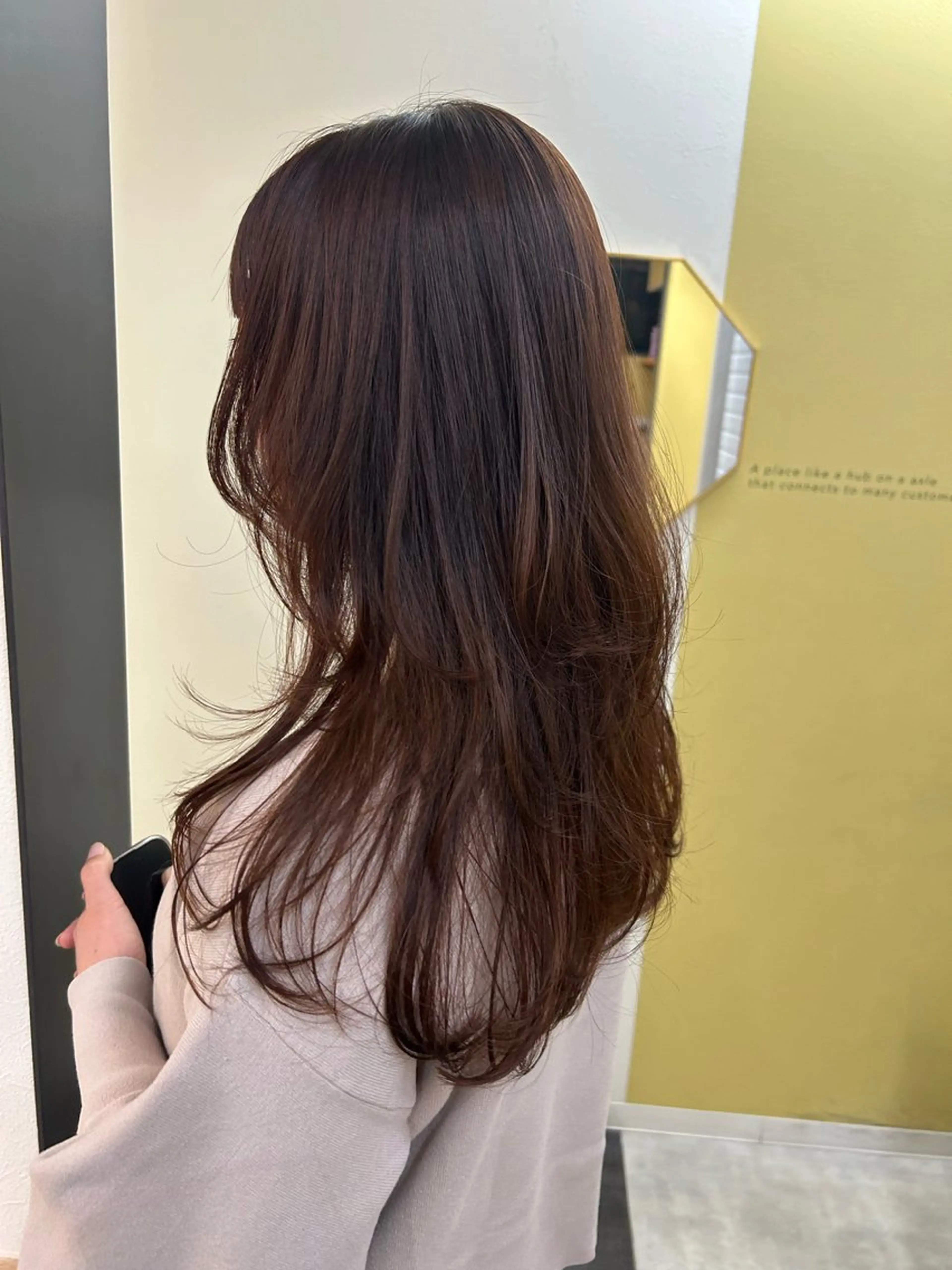 ロング カラー レイヤーカット ウルフカット ウルフレイヤー カット ヘアカラー トリートメント hub hair レイヤー/透明感のヘアスタイル