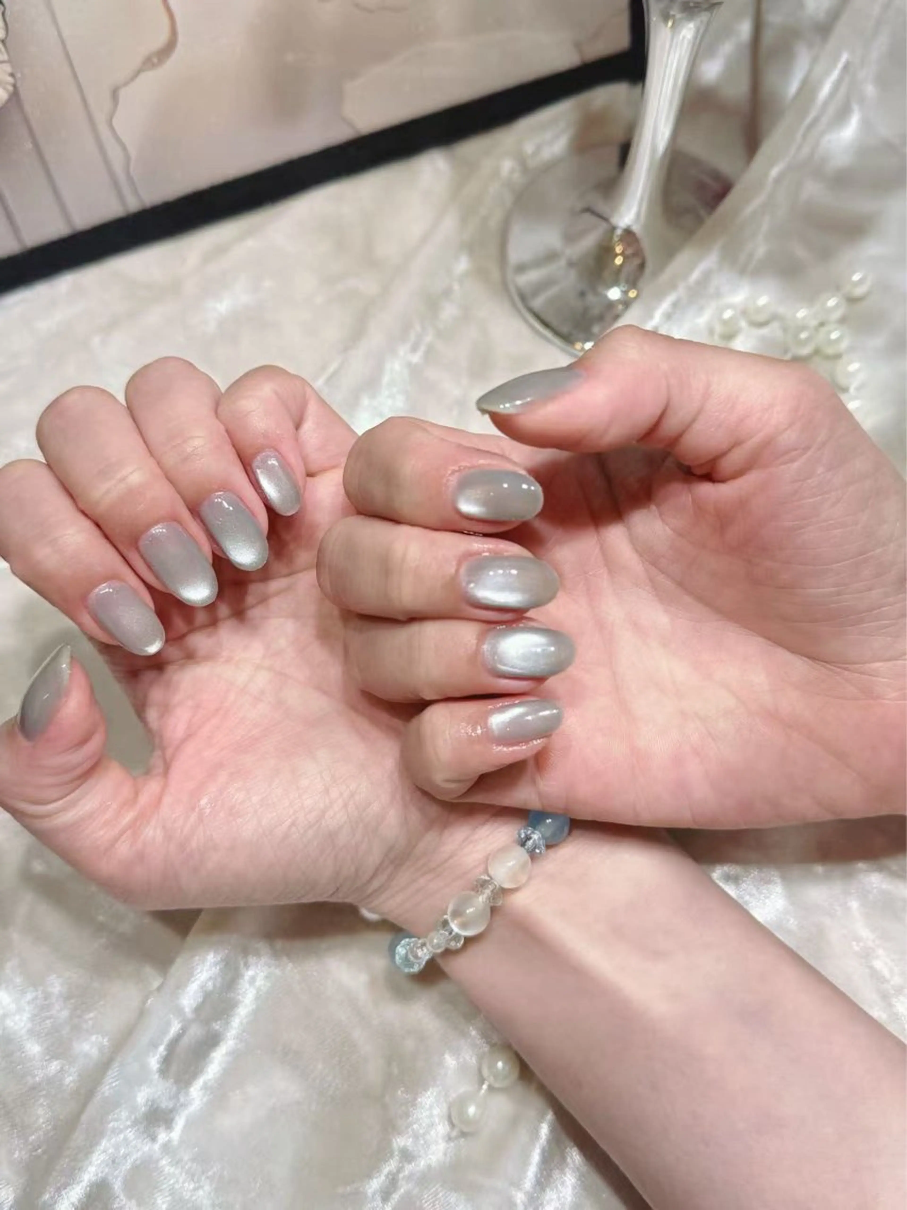 ネイル アートネイル フットネイル ジェルネイル ハート マグネットネイル Babarla Nailのネイルデザイン
