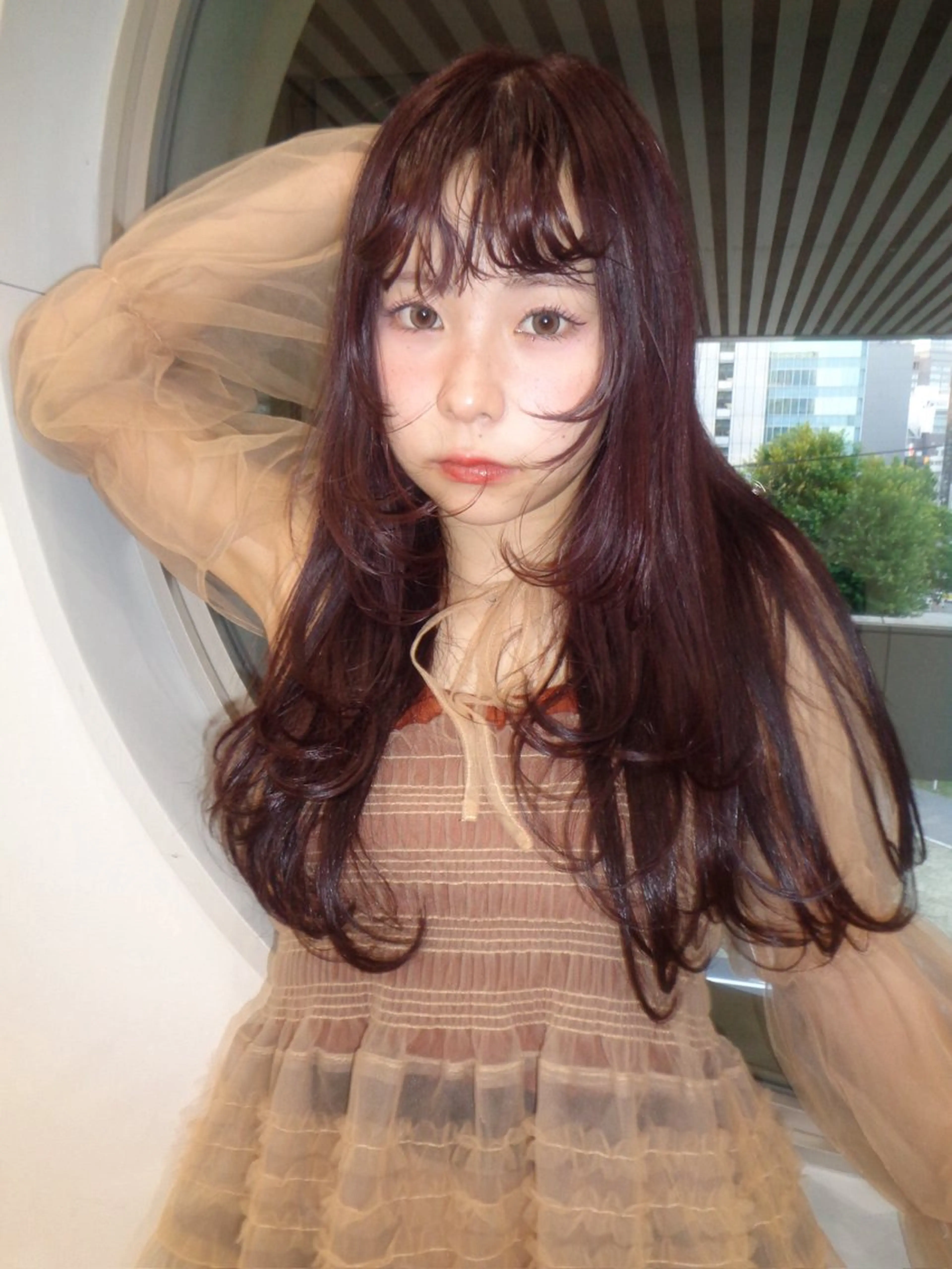 セミロング カラー ヘアアレンジ カラー特化🎀/ 艶カラー🫧渋谷のヘアスタイル