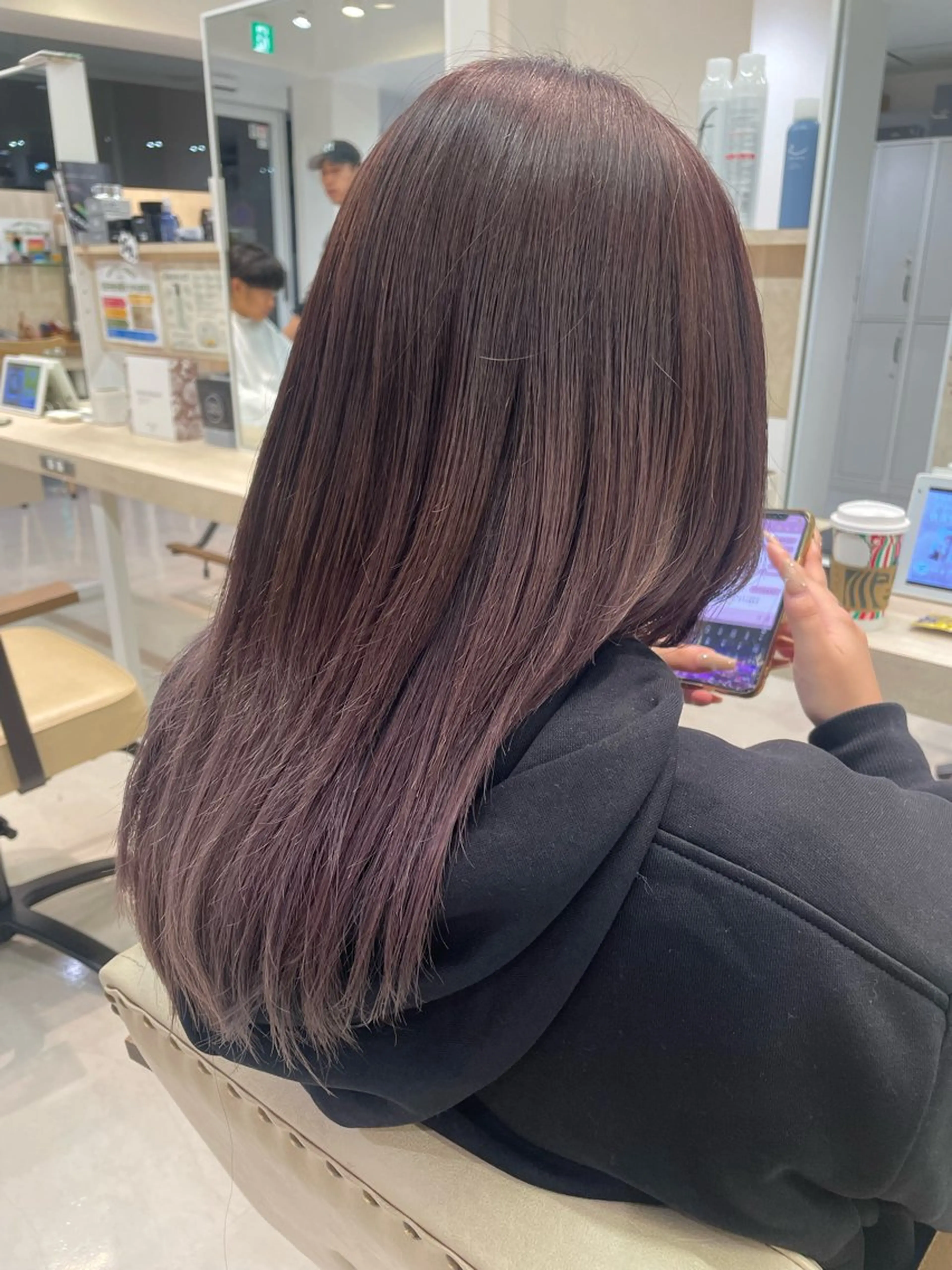 セミロング カット ヘアカラー トリートメント かずや🍀/髪質改善 /艶髪カラー/眉毛のヘアスタイル