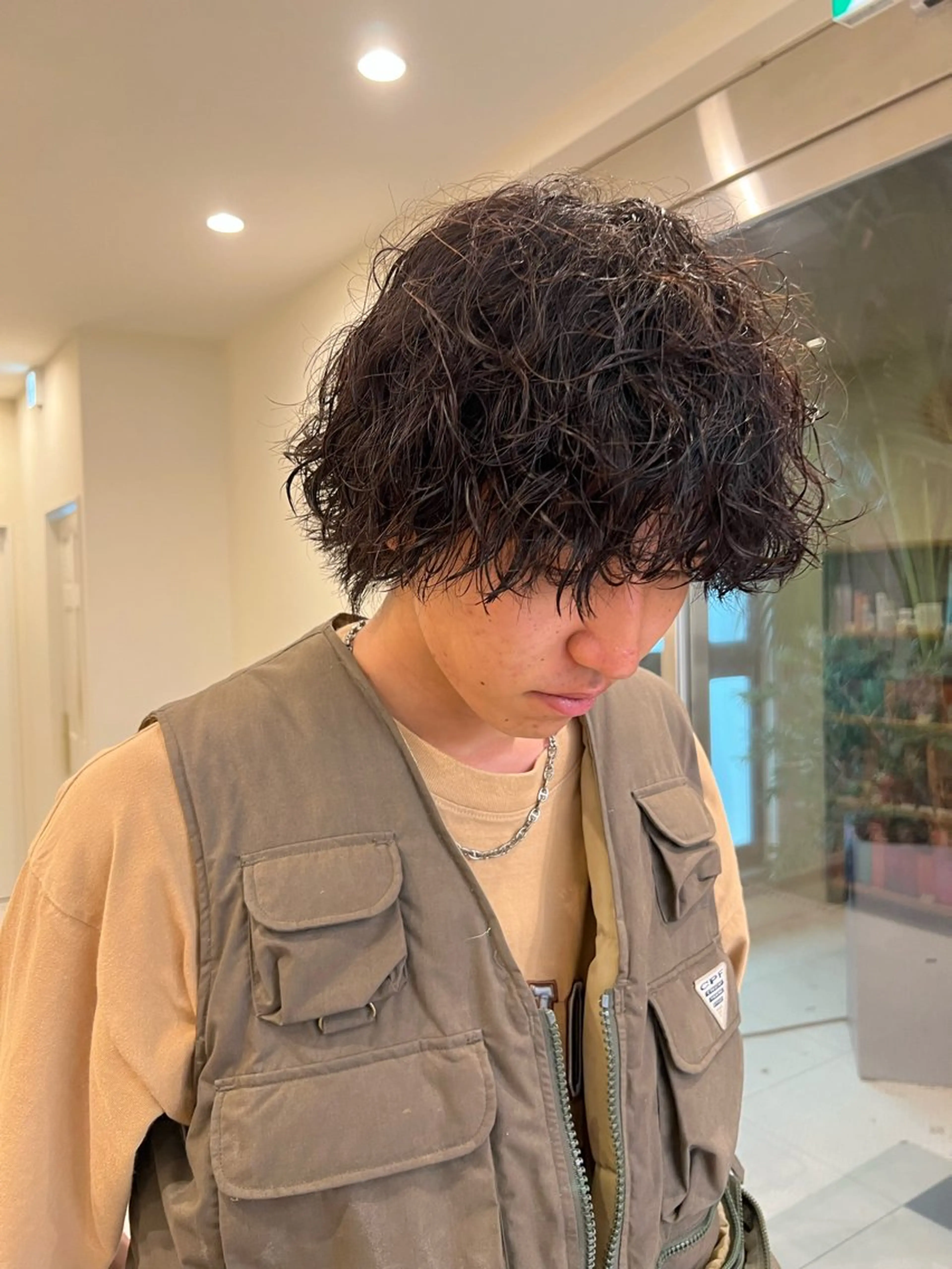 パーマ メンズ メンズパーマ スパイラルパーマ belle   表参道　terrace所属・抜きっぱなしブロンド /ハイトーン/カナタのヘアスタイル