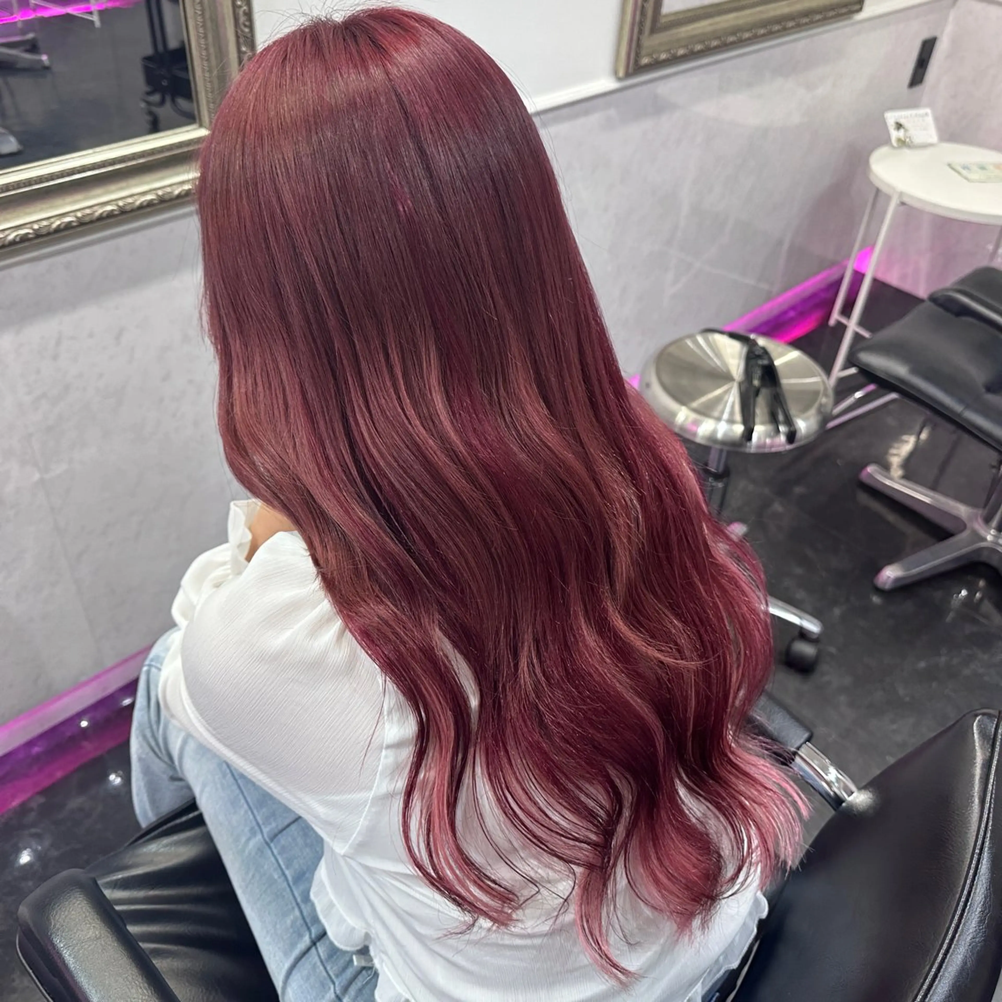 ロング カラー ハイトーン/ウルフ /エクステ/ましろのヘアスタイル