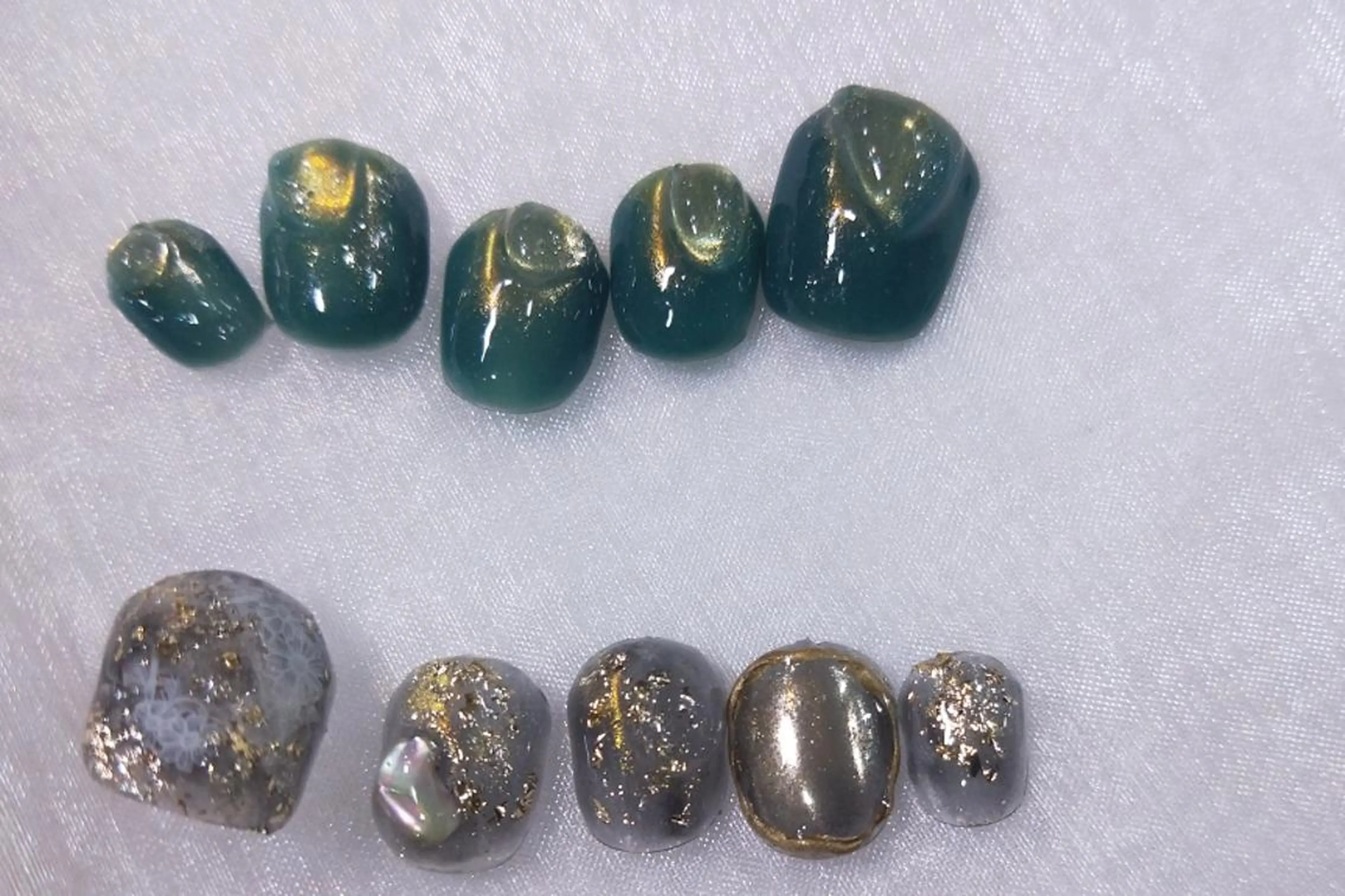 ネイル ハンドネイル R'well所属・はばすみれ🎀ﾈｲﾙ 光ﾌｪｲｼｬﾙ ﾍｱのネイルデザイン