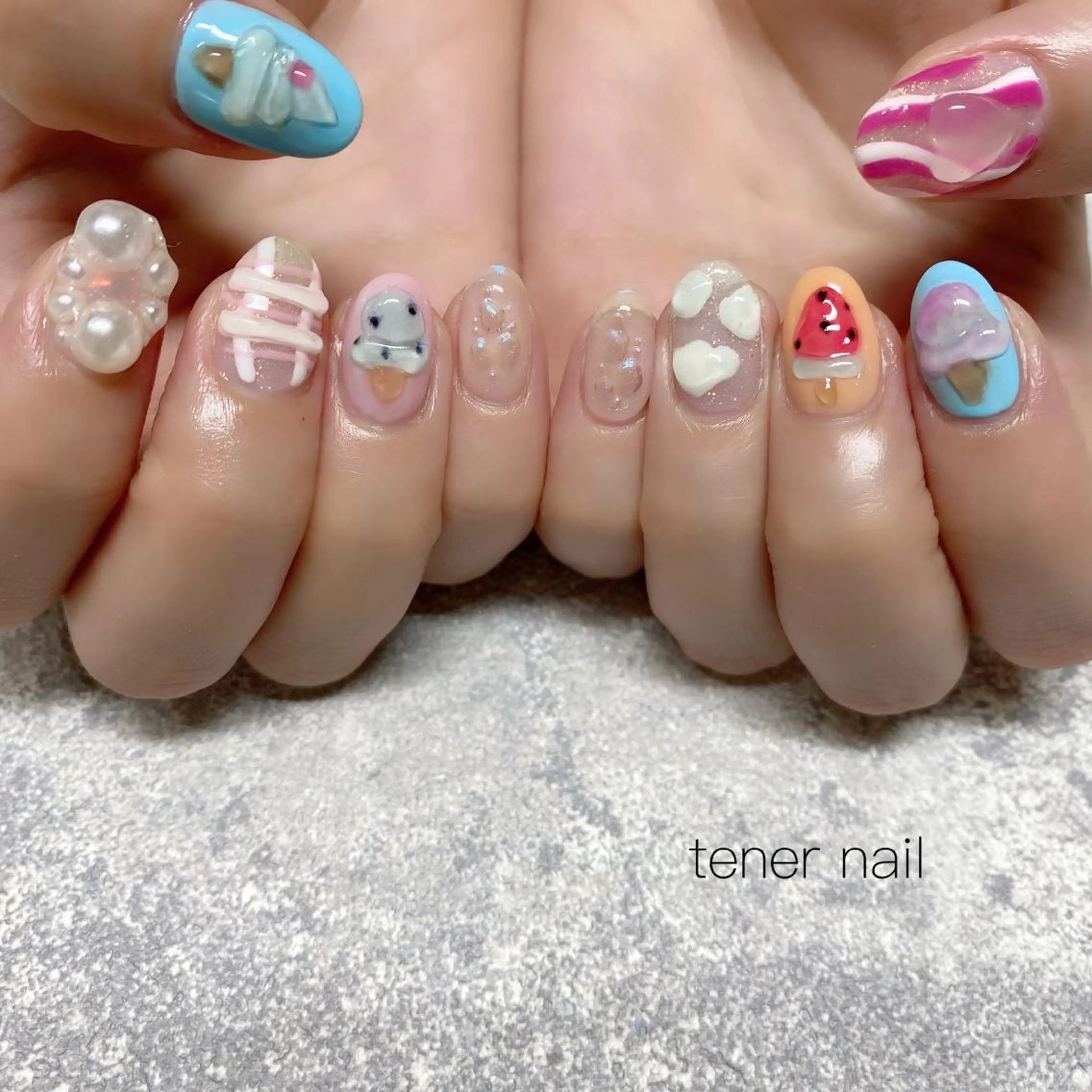 ネイル クリアネイル ぷっくりネイル tener  nail  テネルネイル所属・テネルネイル tener nailのネイルデザイン