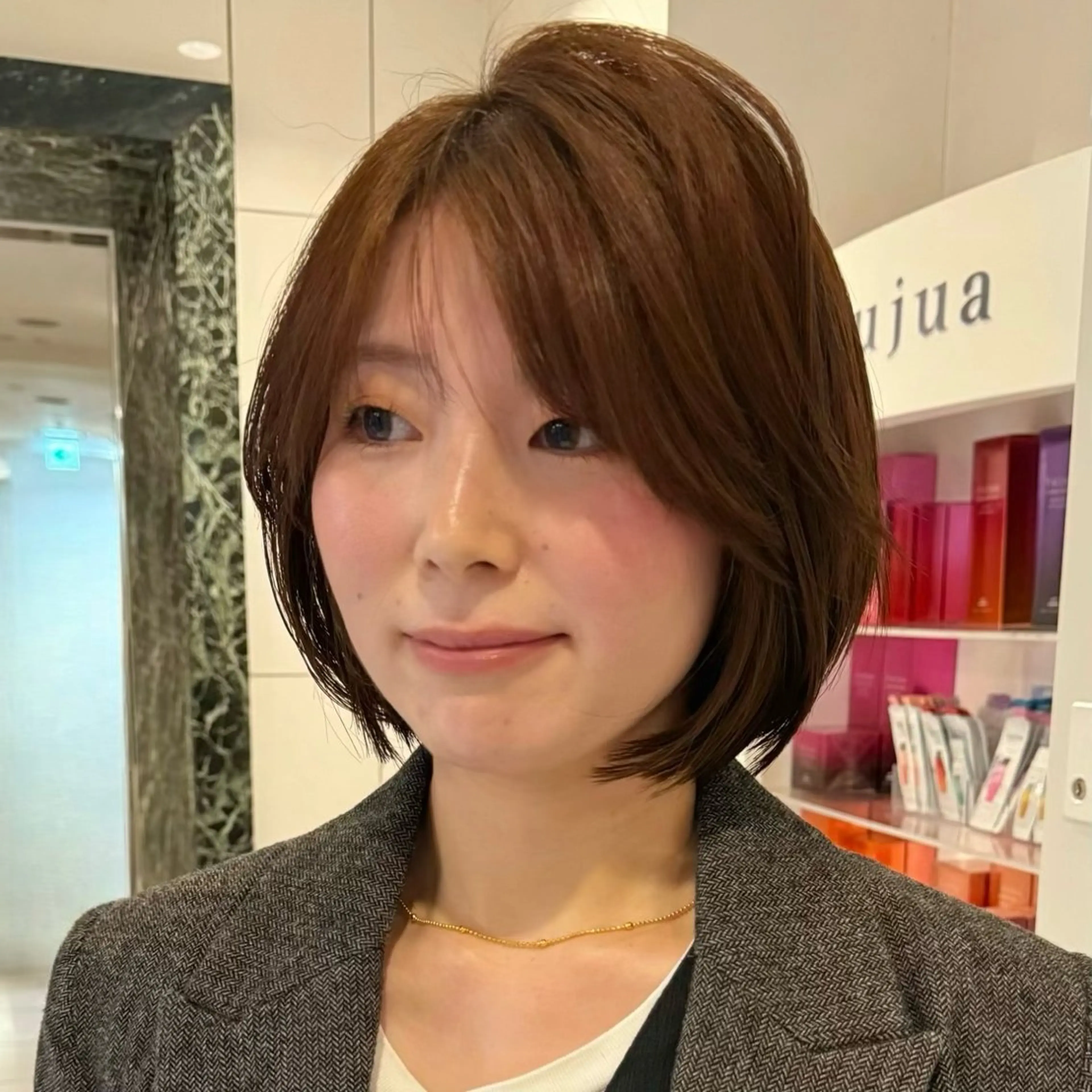 ショート ボブ レイヤーカット ボブレイヤー/くびれ ヘア/タイラユリ🍋のヘアスタイル