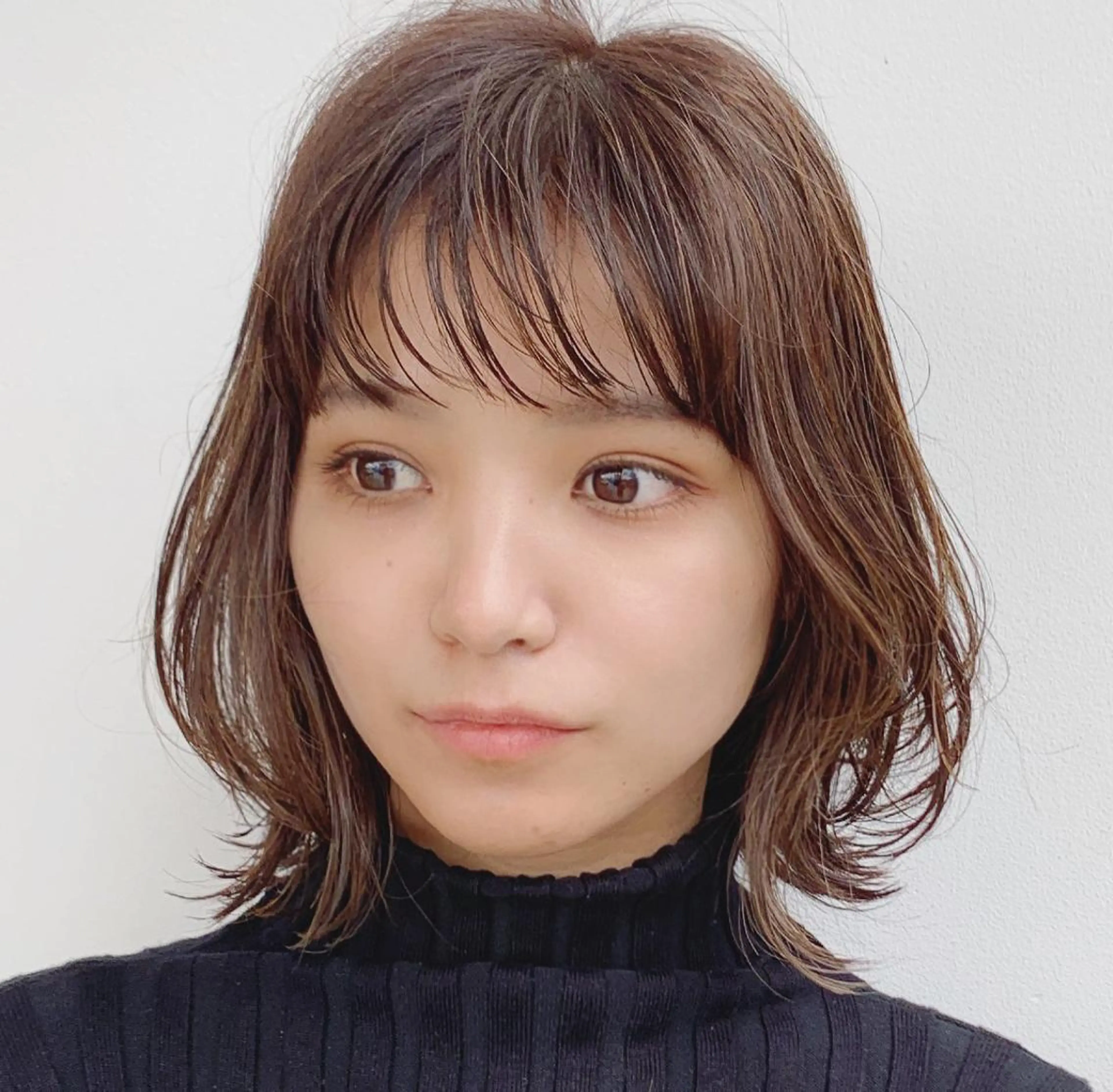 ミディアム カラー パーマ ハイライトカラー ハイライト 外ハネヘア salon m ni サロンマーニ所属・久保田 一のヘアスタイル