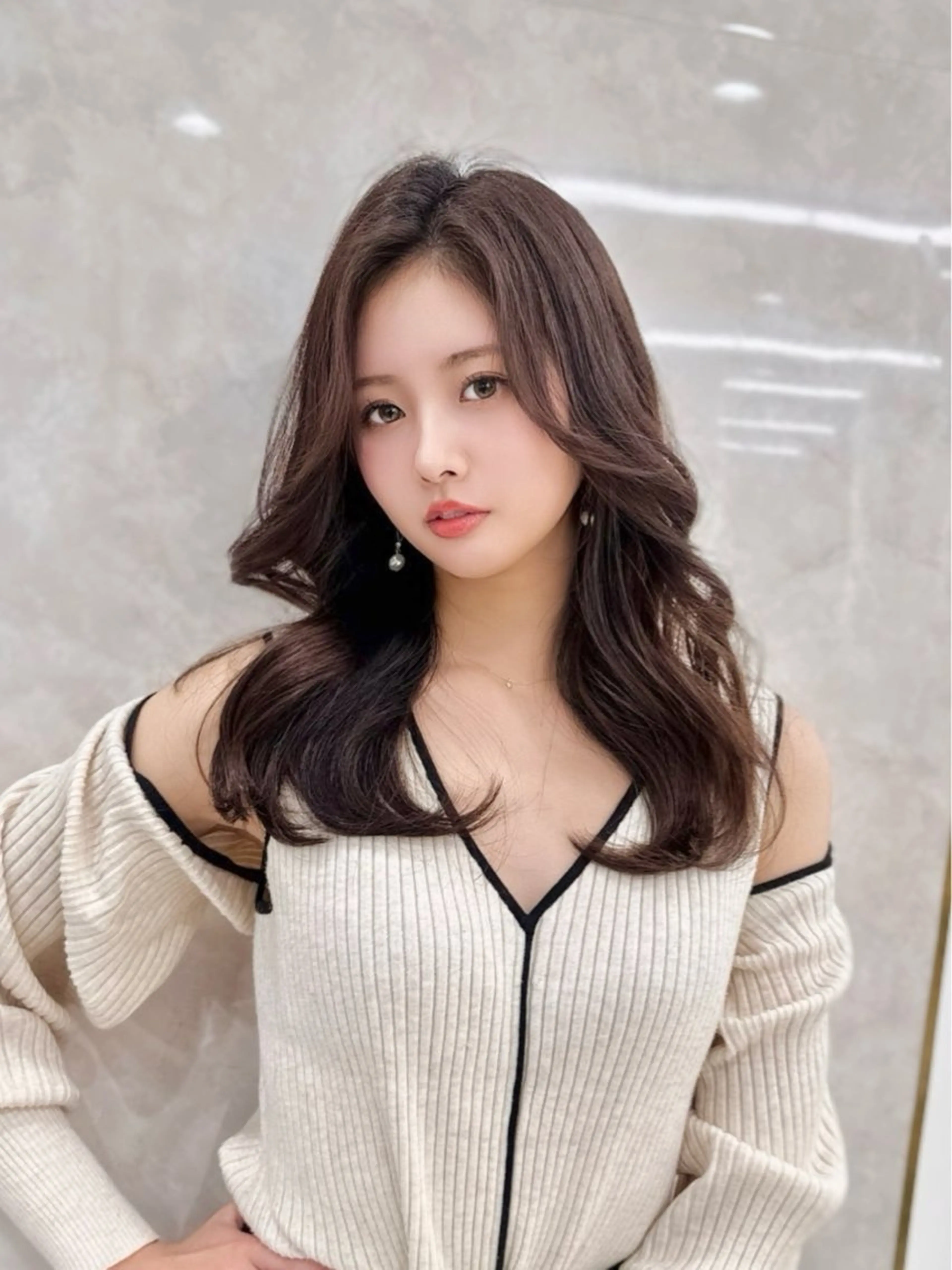 ロング カラー カット ヘアカラー トリートメント MAEUL NAGOYA所属・前髪顔周り/レイヤー 韓国/桔川恒のヘアスタイル