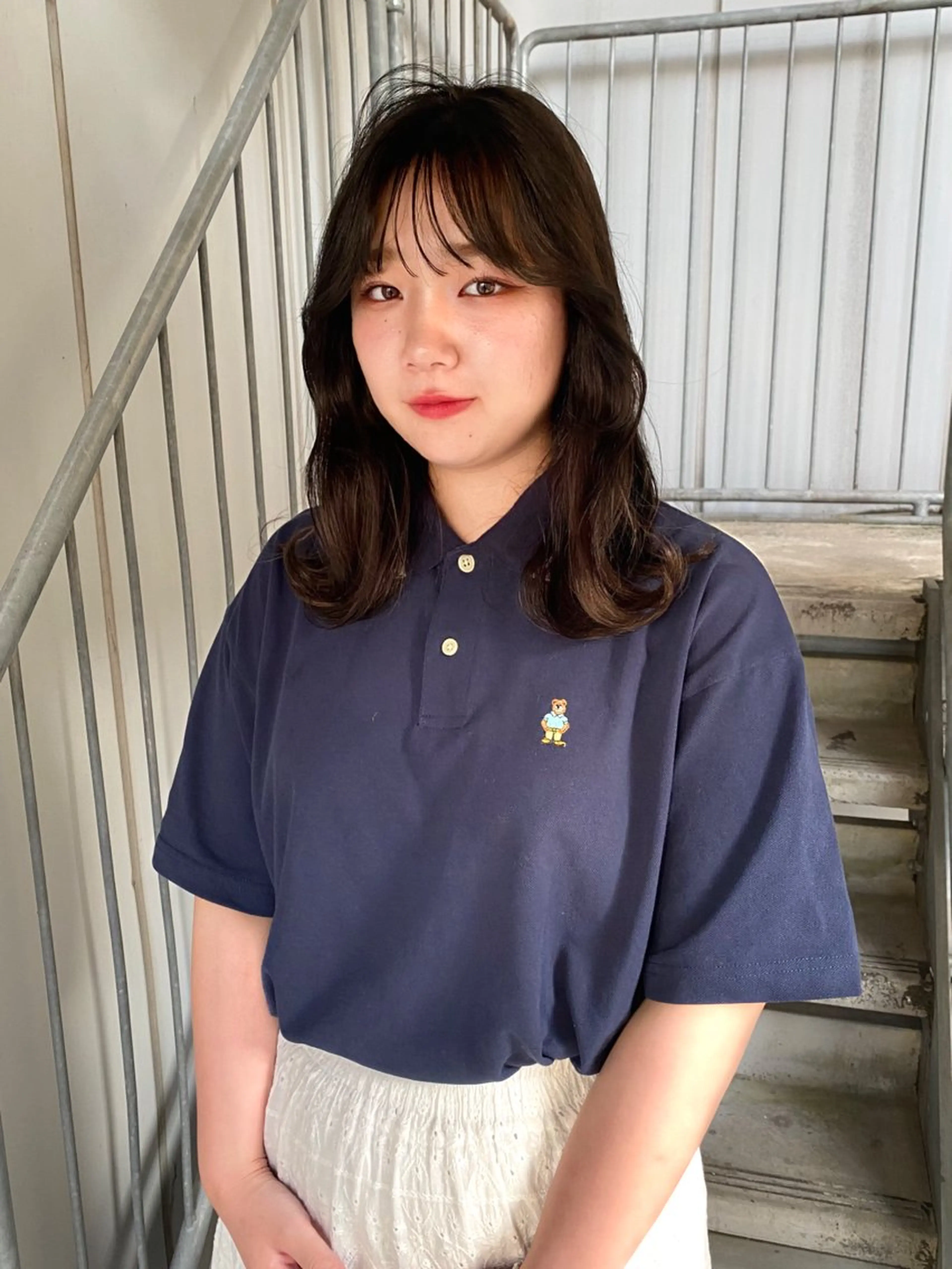 セミロング カラー ブリーチ 韓国風ヘア カット ヘアカラー トリートメント mai / linoah˚✧のヘアスタイル